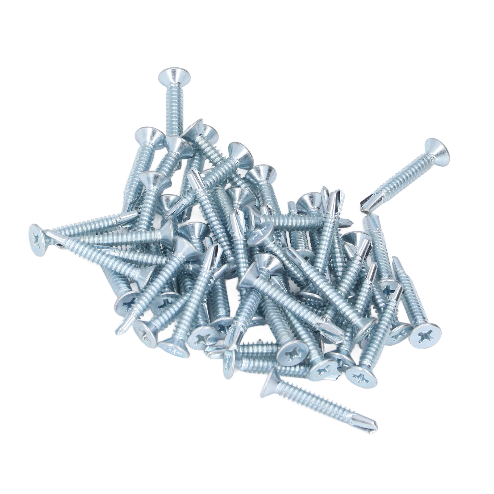 Set Mit 50 Selbstbohrenden Kreuzschlitzschrauben Aus Kohlenstoffstahl, 4,8 X 32 Mm, Mit Flachkopf, Für Reparaturen