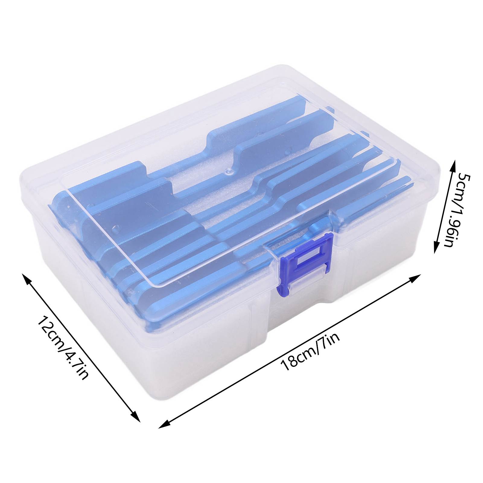 Set Aus 7 Abgestuften Keilen Aus Transparenter Aluminiumlegierung, Für Die Holzbearbeitung (blau).