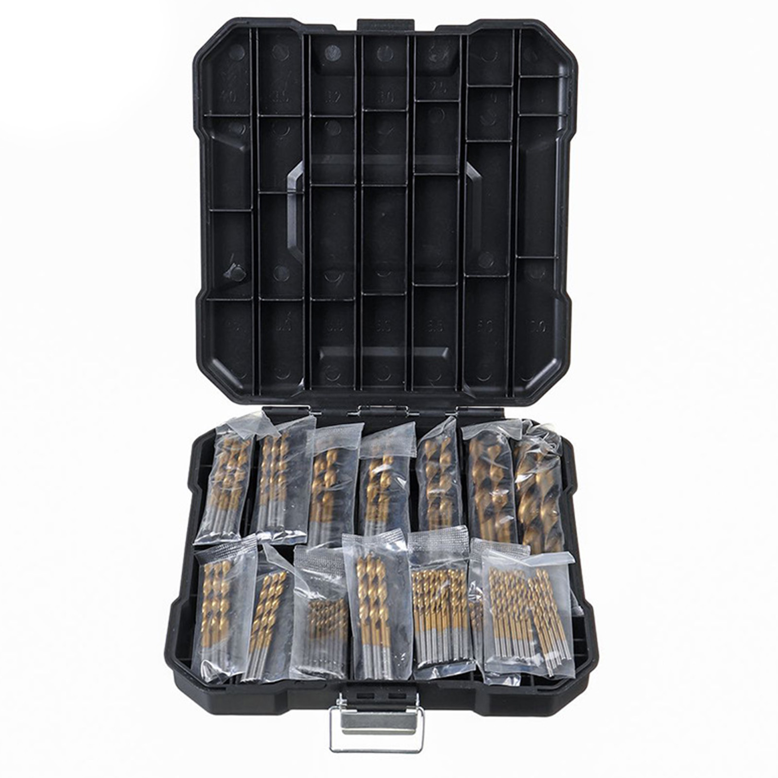 Set Mit 99 Hss-spiralbohrern Von 1,5 Mm Bis 10 Mm Mit Aufbewahrungsbox Zum Bohren In Holz