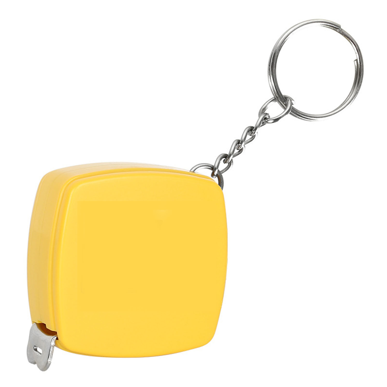 Tragbares Metrisches Stahlmaßband, Mini-schlüsselanhänger, Hohe Präzision, 1 Meter, Gelb