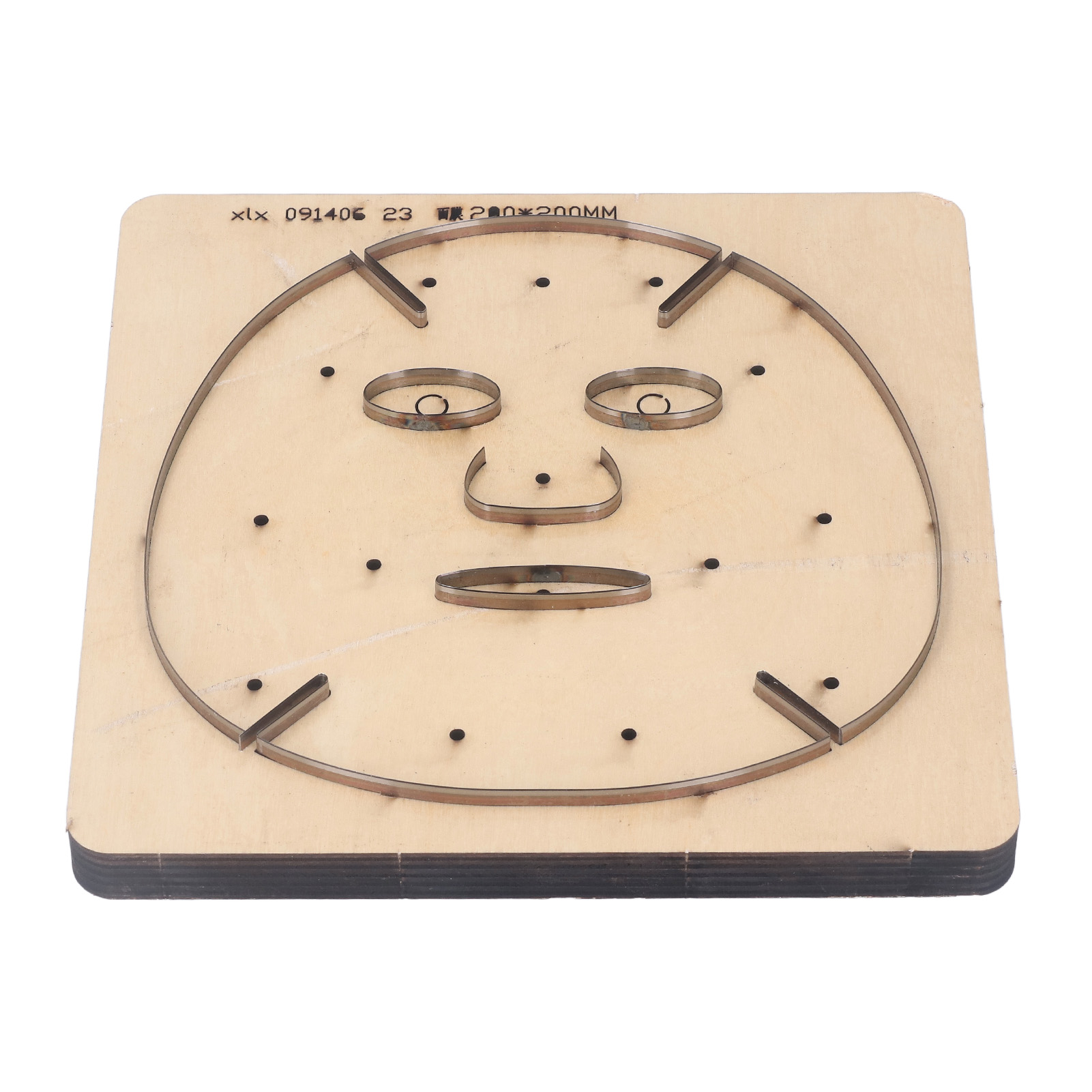Lederstanzform, Multifunktionale Stanzform Für Masken, Mit Holzsockel Für Kreative Hobbys.