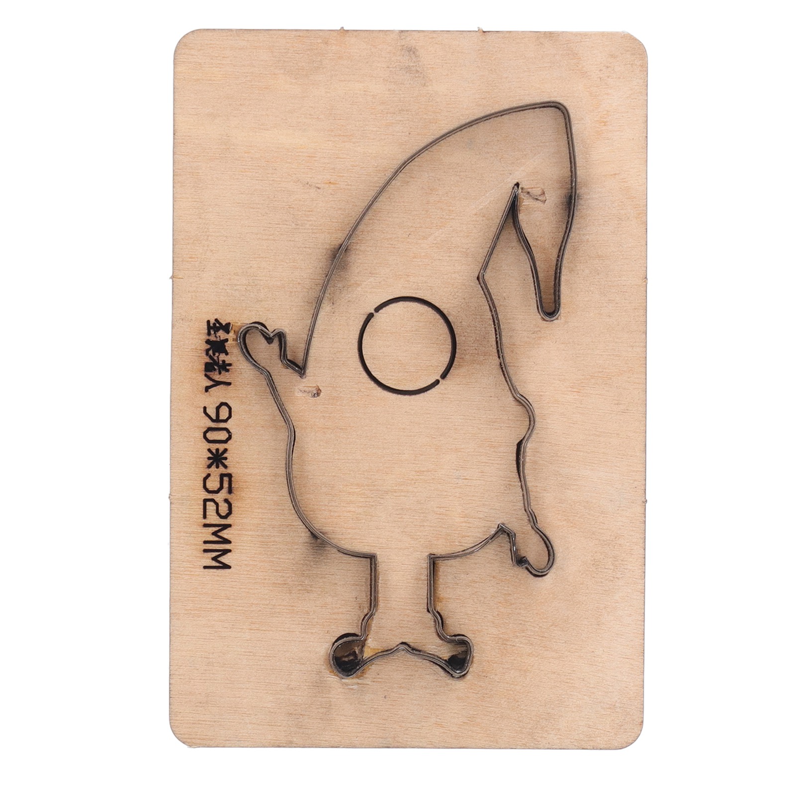 Stanzform Mit Holzsockel Und Cartoon-motiv Zum Lochen Von Leder Sowie Zur Herstellung Von Schmuck Und Anderen Bastelarbeiten. Ideal Für Bastel- Und Schmuckprojekte.