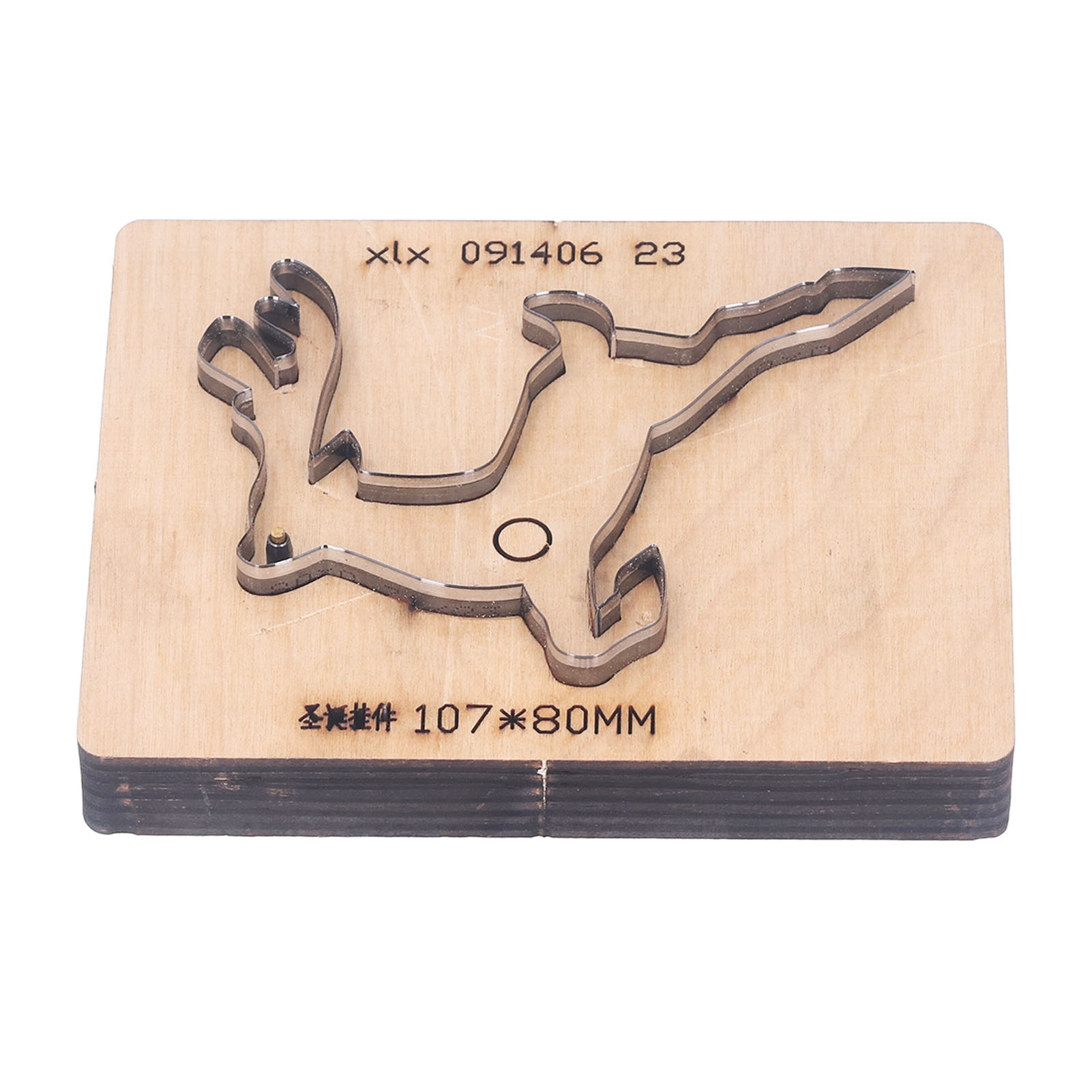 Stanzform Mit Holzsockel, Weihnachtshirsch-motiv, Zur Herstellung Von Handgefertigtem Schmuck. Ideal Für Die Leder- Und Schmuckverarbeitung.