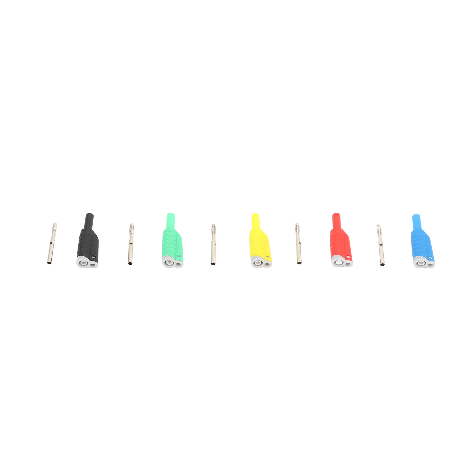 5er-pack Stapelbare 4-mm-bananenstecker, 5 Farben, Isoliert Für Zusätzliche Sicherheit, Max. 1000 V, 25 A