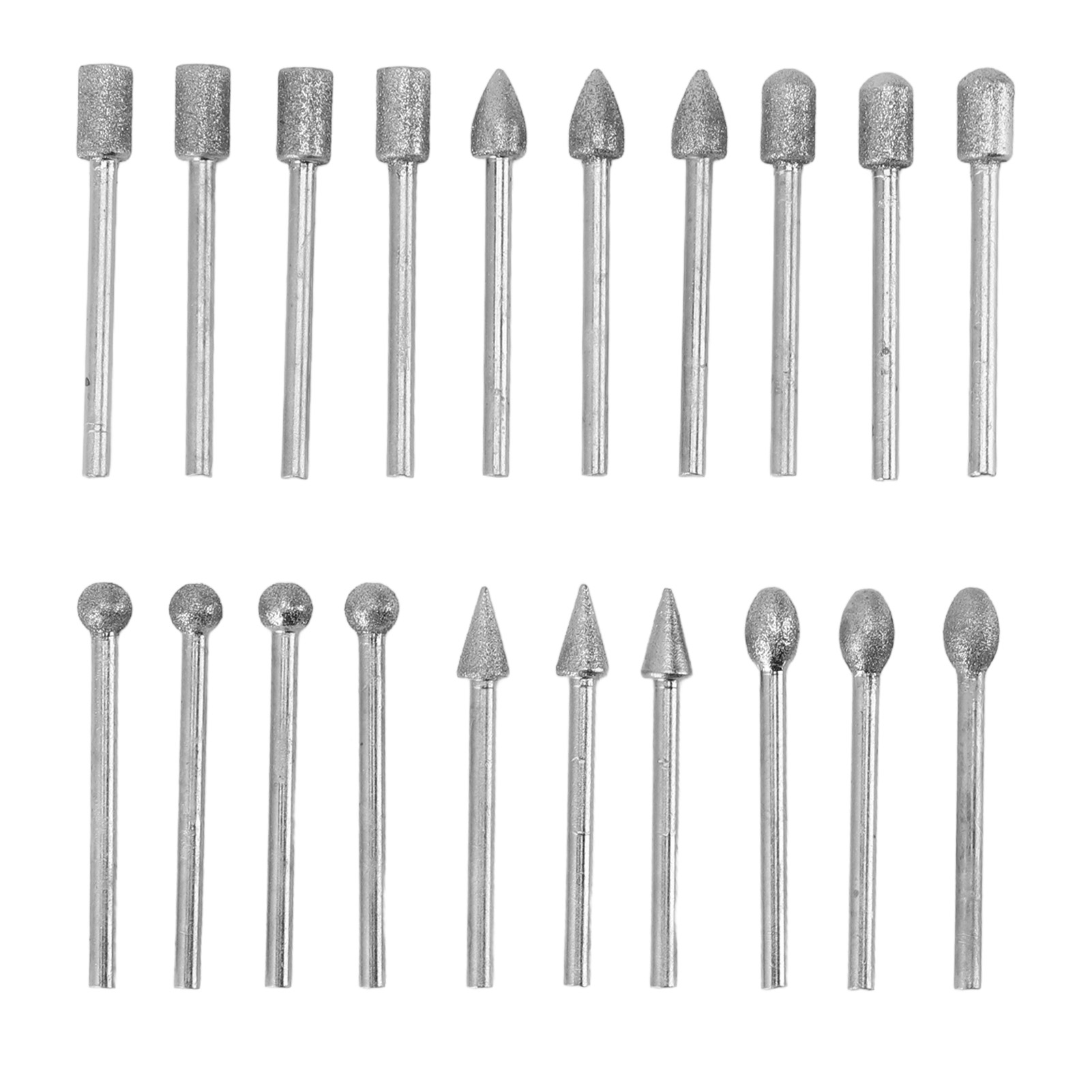20-teiliges Set Für Die Steinbearbeitung: 3 Mm Schaft-rotationsschneider Für Glas, Metall Und Jade.