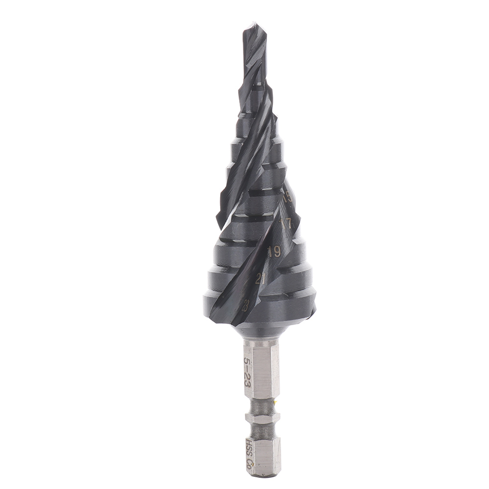 10 Hss-stufenbohrer Mit Sechskantschaft Für Metall, Von 5 Bis 23 Mm
