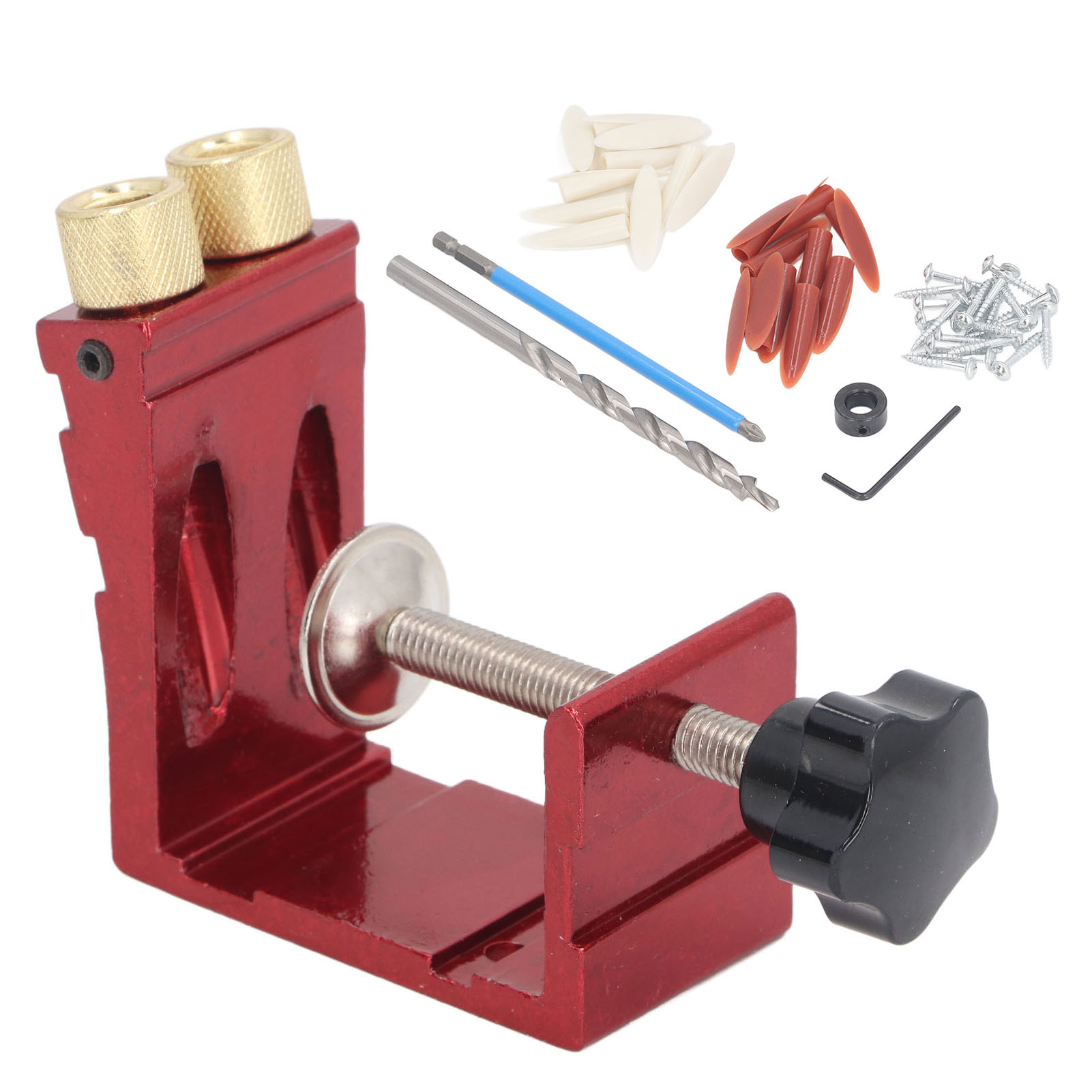 Verstellbare Und Abgewinkelte Taschenlochbohrlehre Aus Aluminiumlegierung Mit Dübelbohrführung Für Die Holzbearbeitung.