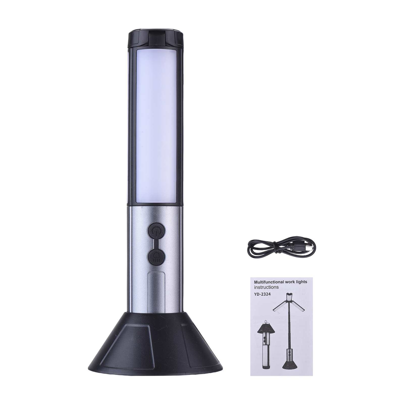 Tragbare Campinglampe, Wiederaufladbare Kabellose Led-arbeitsleuchte, Multifunktionale Teleskop-taschenlampe Für Notfälle, Camping Und Wandern.