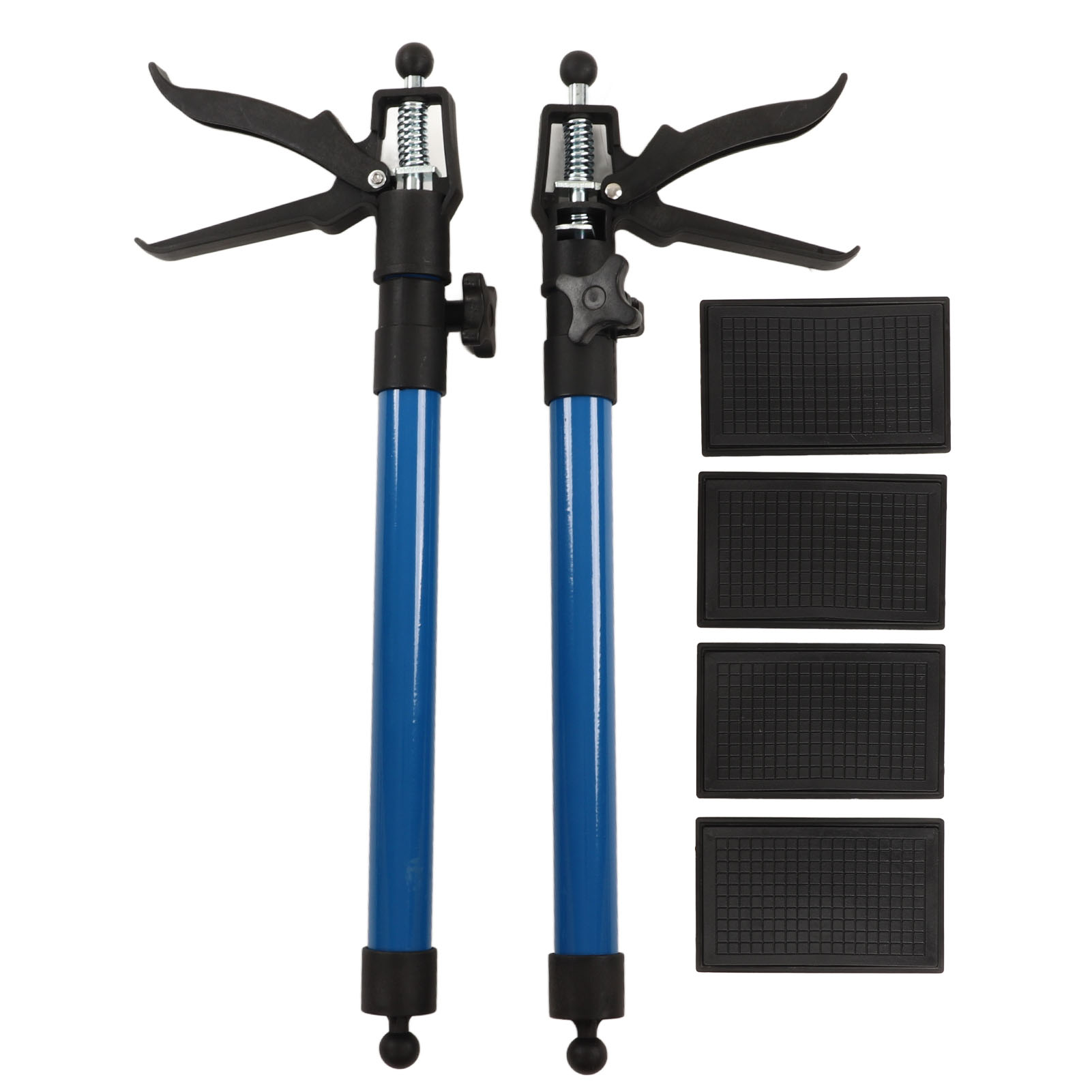 Set Aus 2 Teleskopierbaren Möbelverlängerungsstangen Mit 4 Aufhängehalterungen (50-115 Cm).