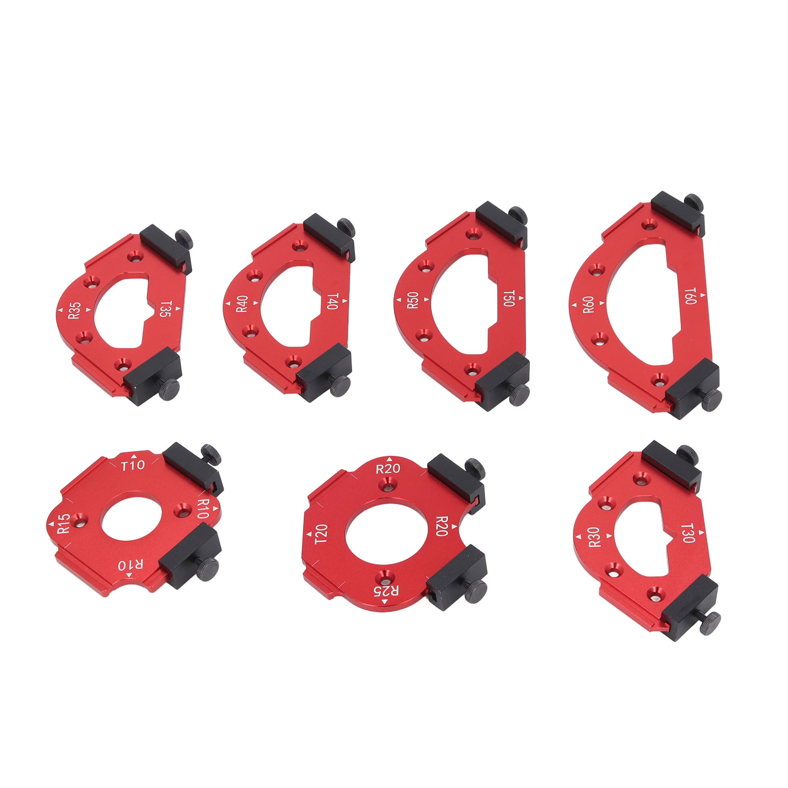 Winkelschablone Für Tischfräse, Bündigfräse, Radius-schablonen-set Für Oberfräse Aus Aluminiumlegierung, Werkzeuge Für Die Holzbearbeitung R10-r60