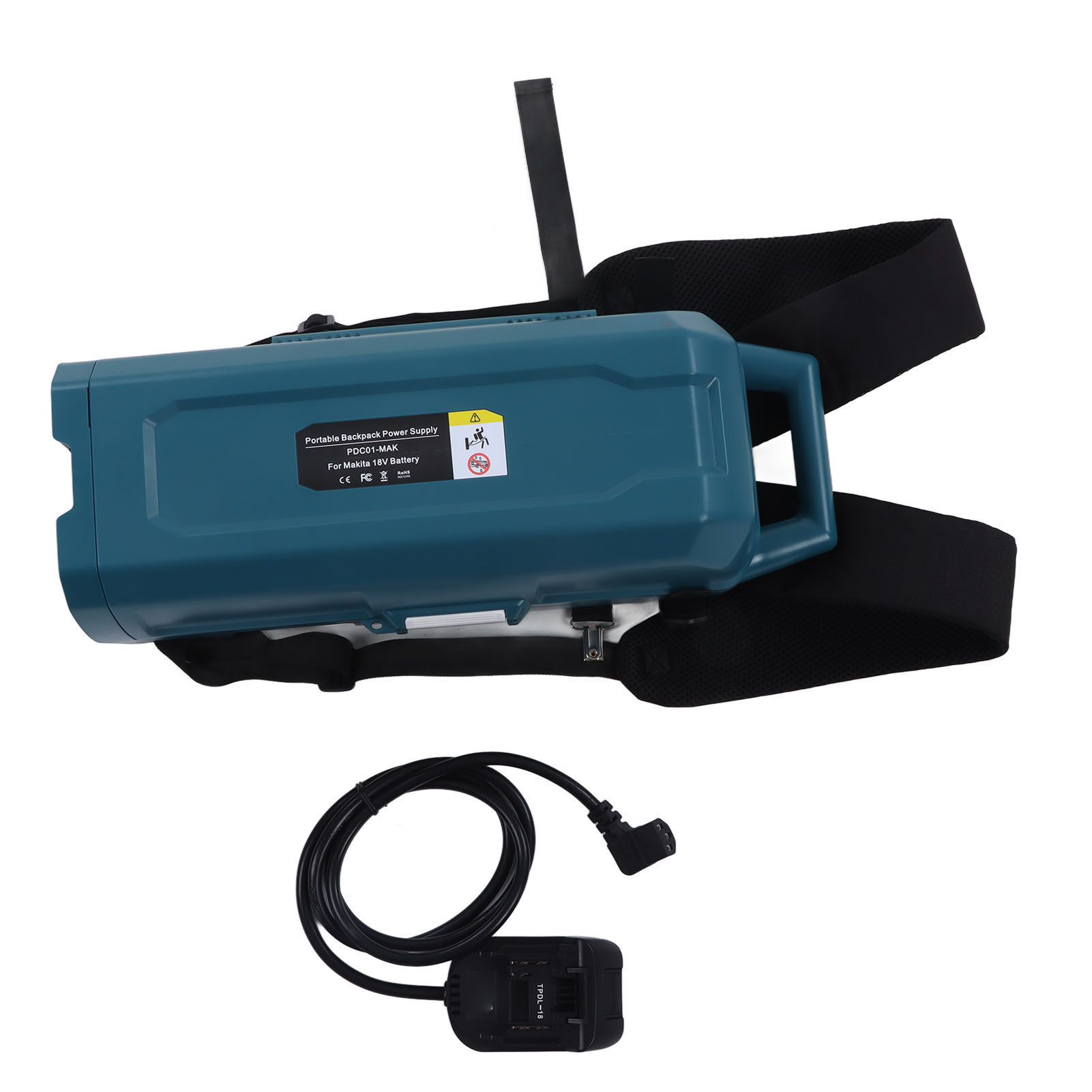 Tragbarer Akku-rucksack Mit Led, Drahtlosem System, Ergonomischem Sicherheitsgurt Und Schnellladefunktion.