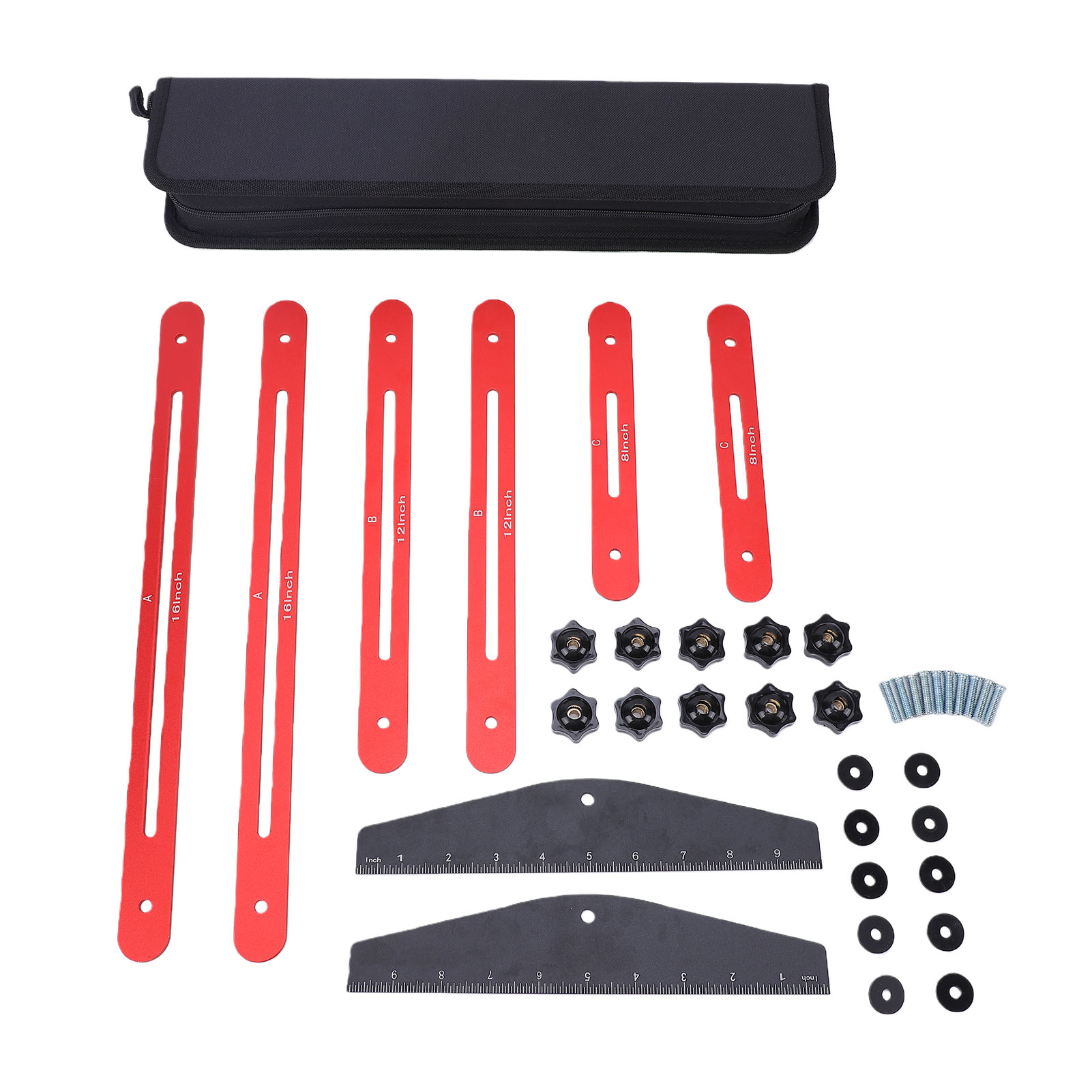 Treppenstufen-messschablone, Messwerkzeug Aus Aluminiumlegierung, Verstellbar Und Verschiebbar, Mit Etui Für Vermessungsprojekte.