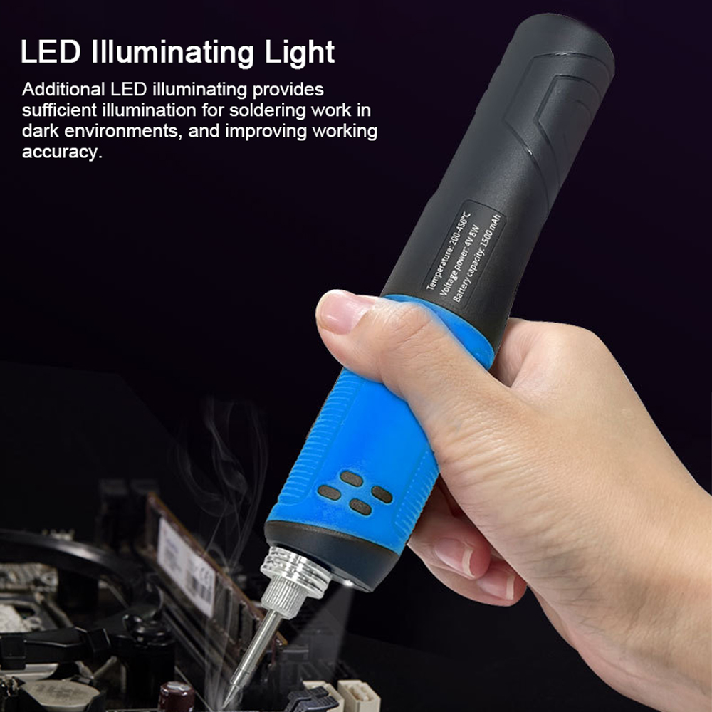 Intelligenter, Tragbarer Elektrischer Lötkolben 200-450 °c, Multifunktionaler Usb-lötstift Mit Led-lichtfunktion Für Reparatur- Und Wartungsarbeiten.