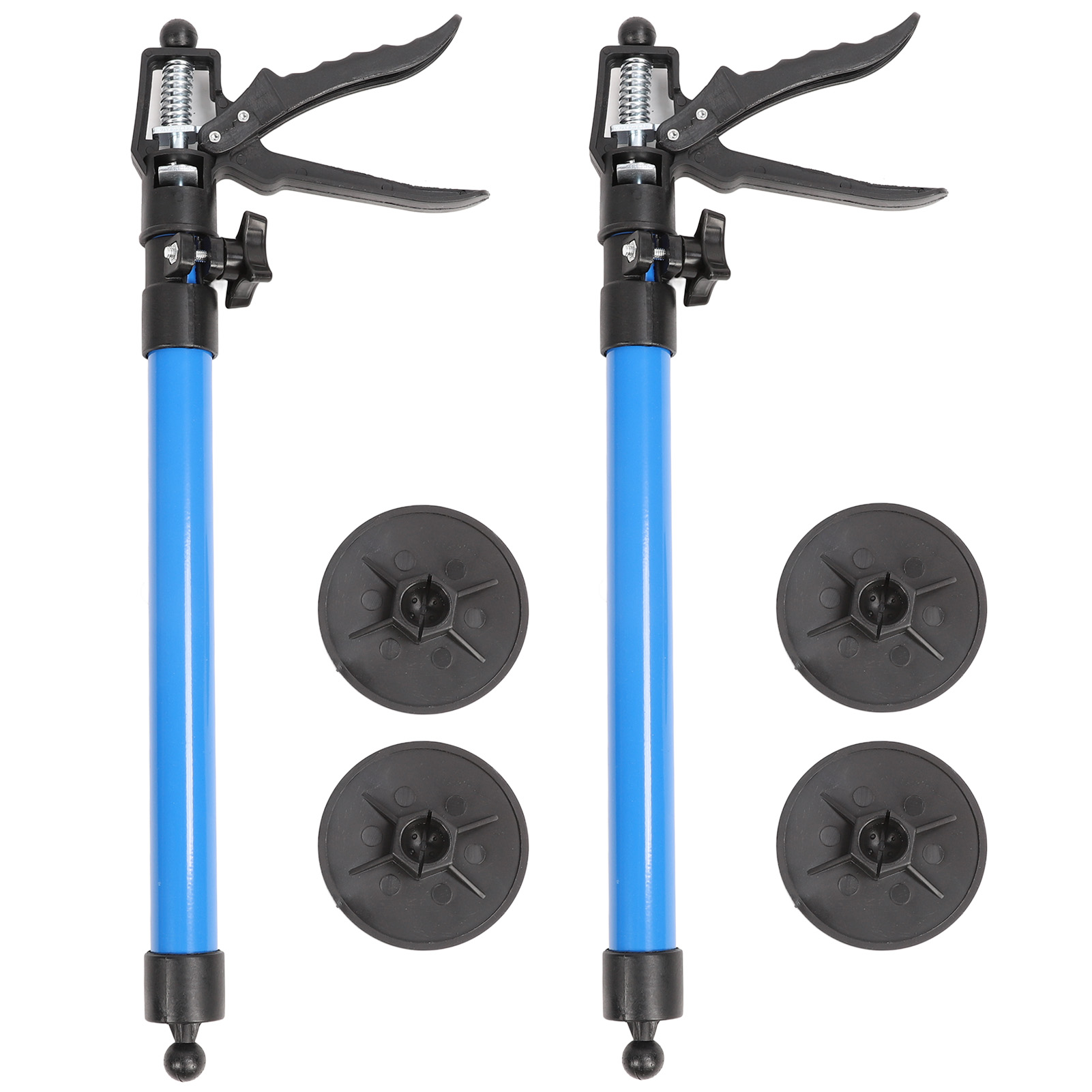 Set Aus 2 Verstellbaren Stützstangen (50–115 Cm) Mit Rutschfesten Universalfüßen Aus Legiertem Stahl Für Kleiderschränke. Teleskopstange Für Schnellen Aufbau.