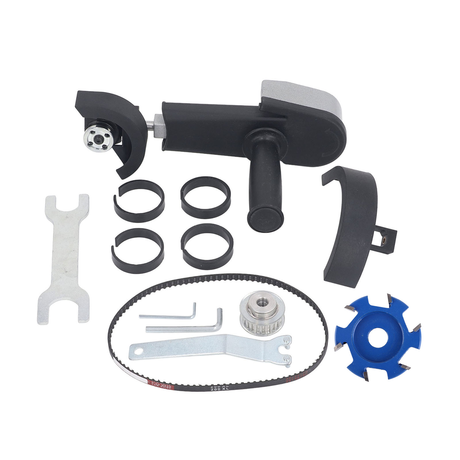 Verstellbarer Winkelschleiferadapter Für Handgeräte, Umbaubar Zu Einer Schnitzmaschine Zum Nutenfräsen Und Schnitzen.