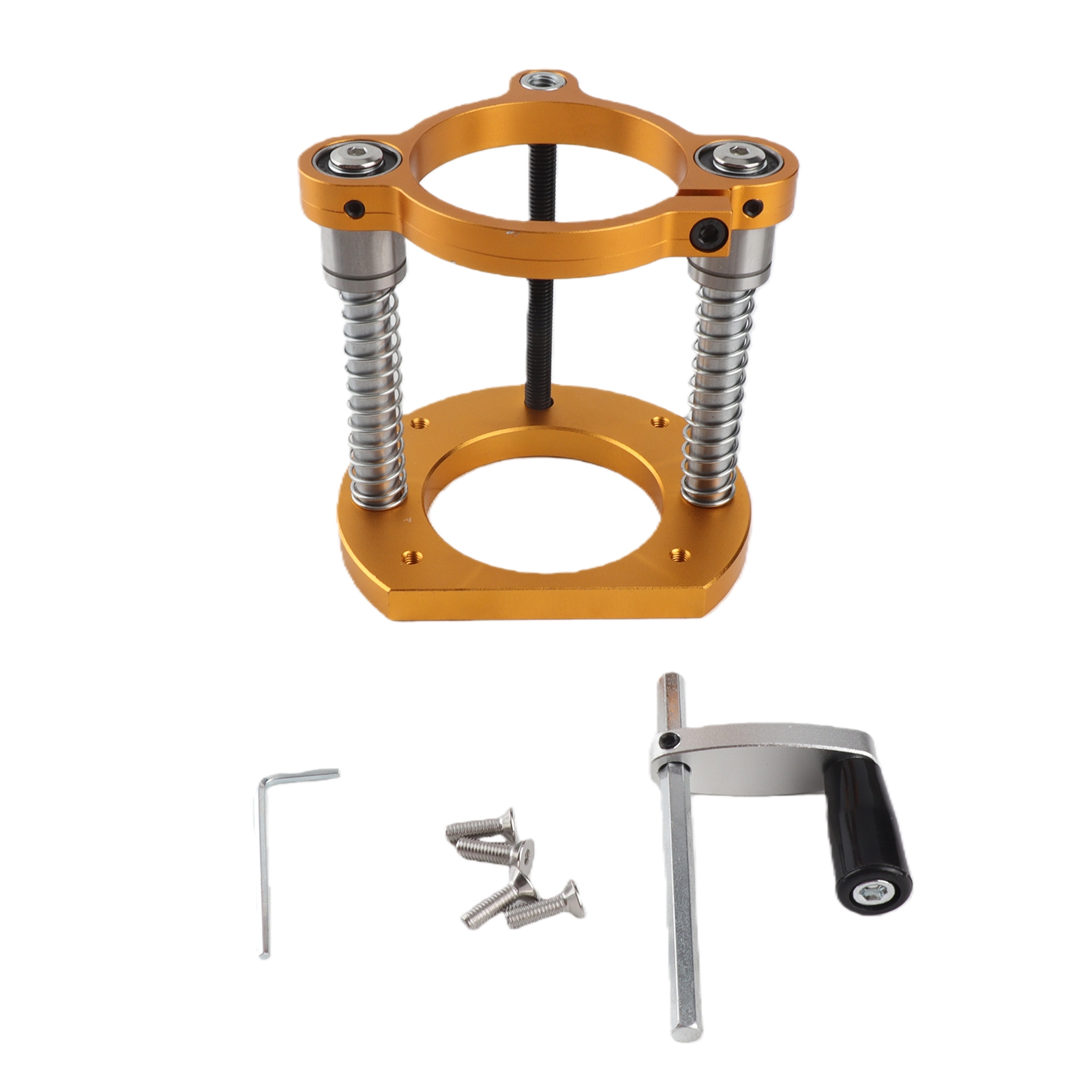 Verstellbares Hubsystem Für Oberfräsen, 63,5–65 Mm Durchmesser, Universell, Aluminiumfuß, Untertisch-spannsystem, Goldfarben