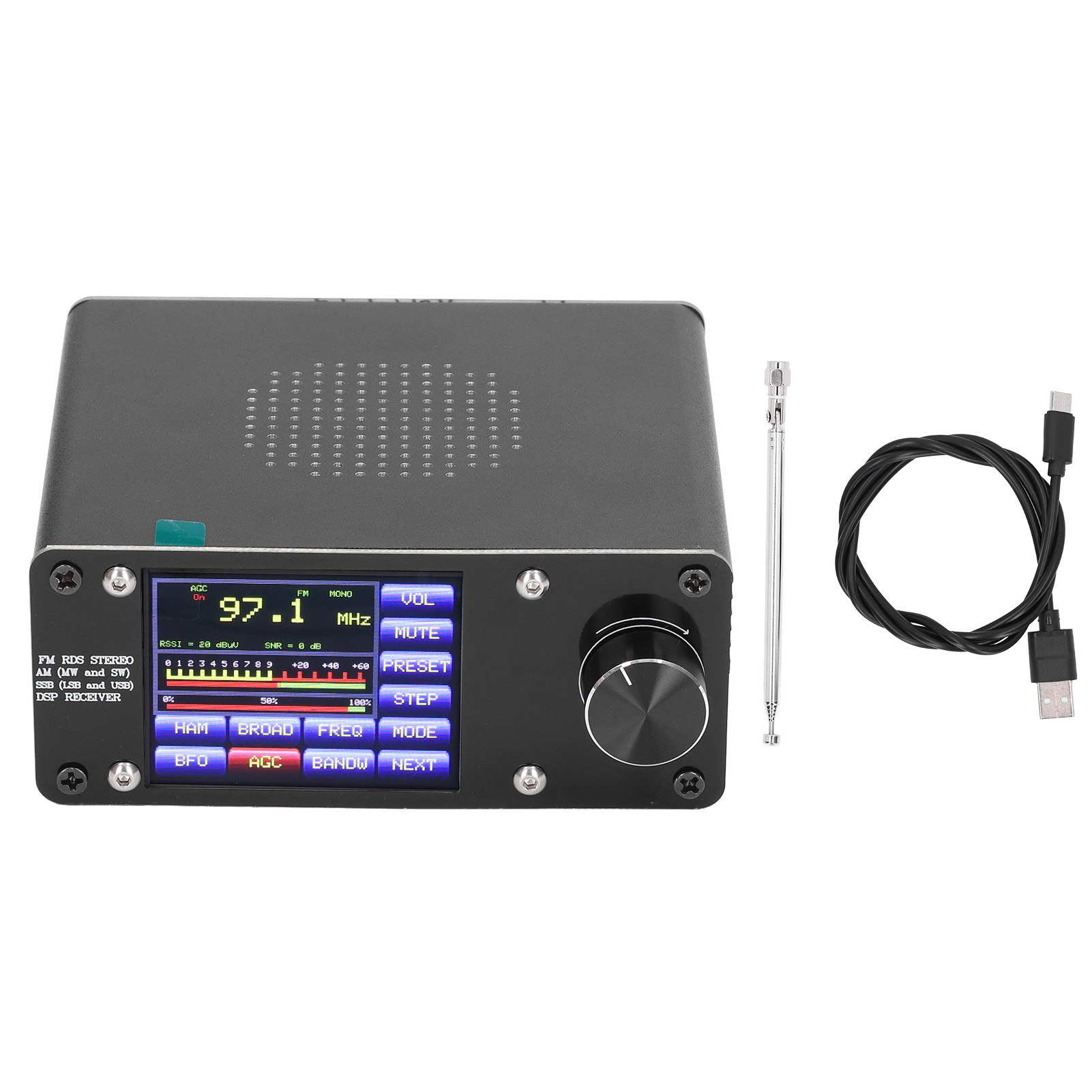 Si4732 Tragbarer Fm-, Lw-, Mw-, Sw- Und Ssb-multiband-radioempfänger Mit 2,4-zoll-touchscreen