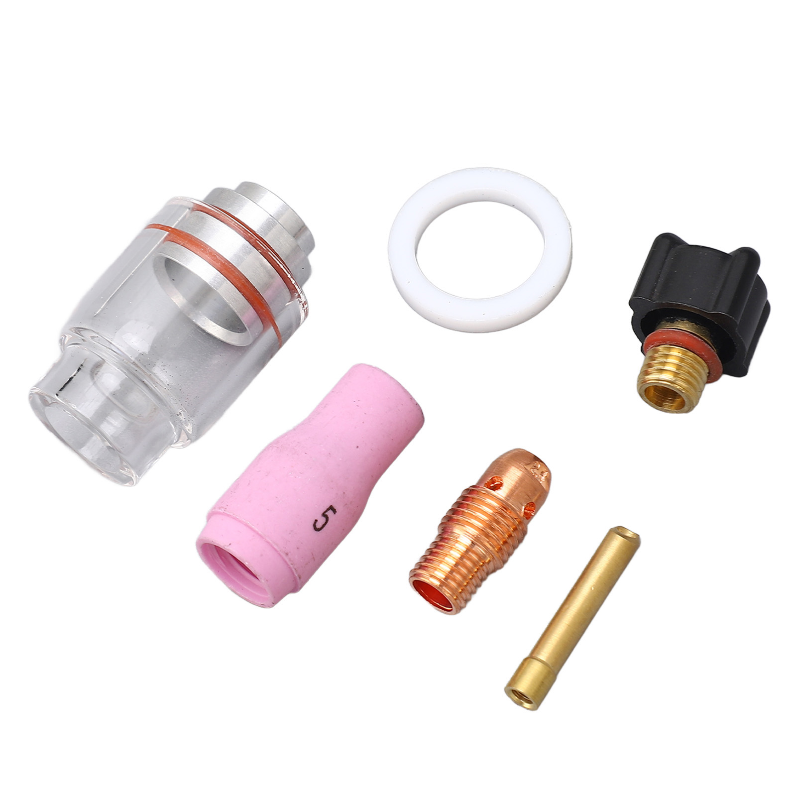 Set Mit 6 Wig-brennerdüsen Mit 2,4 Mm Gaslinse, Bruchfest, Robust Und Zuverlässig, Für Wp 9/20 Wig-brenner.
