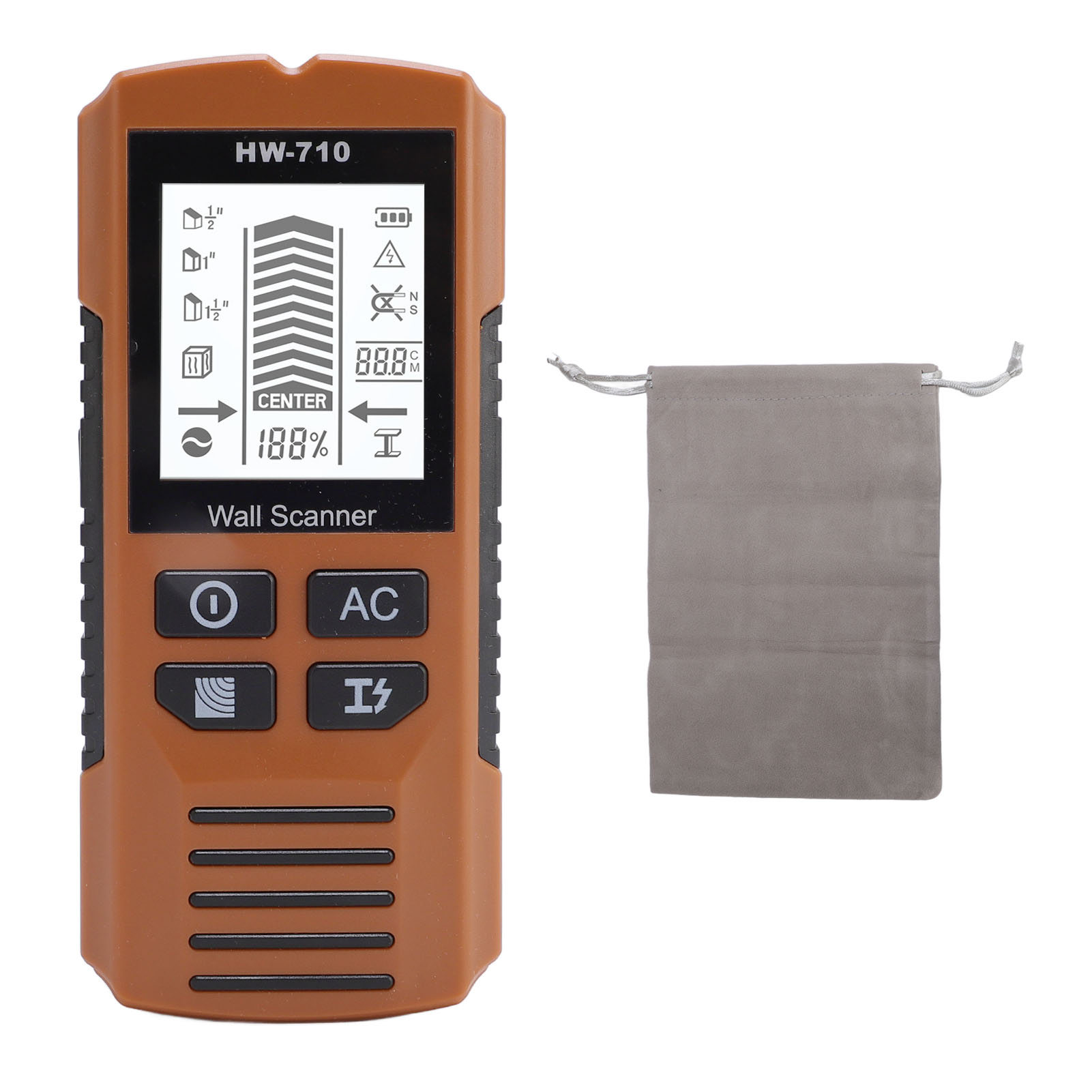Wandständerdetektor Mit Hintergrundbeleuchtetem Lcd-display Und Automatischer Abschaltung Für Holz, Metall Und Elektrokabel. Wandscanner
