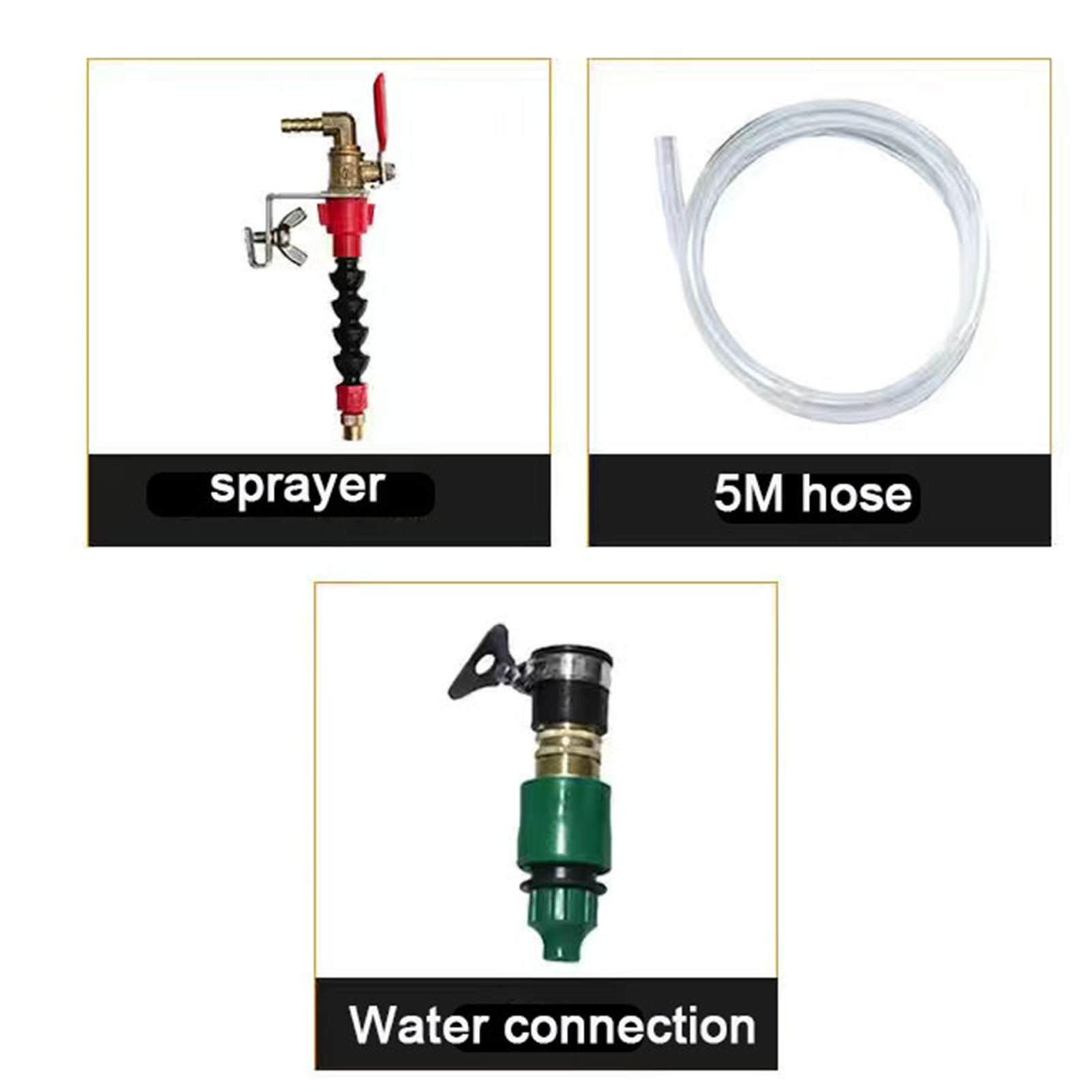 Sprühsystem, Wassersprüher Und Staubabsaugung Mit 5 M Schlauch Und Universalgelenk Für Winkelschleifer Zum Schneiden Von Marmor, Ziegeln Und Fliesen