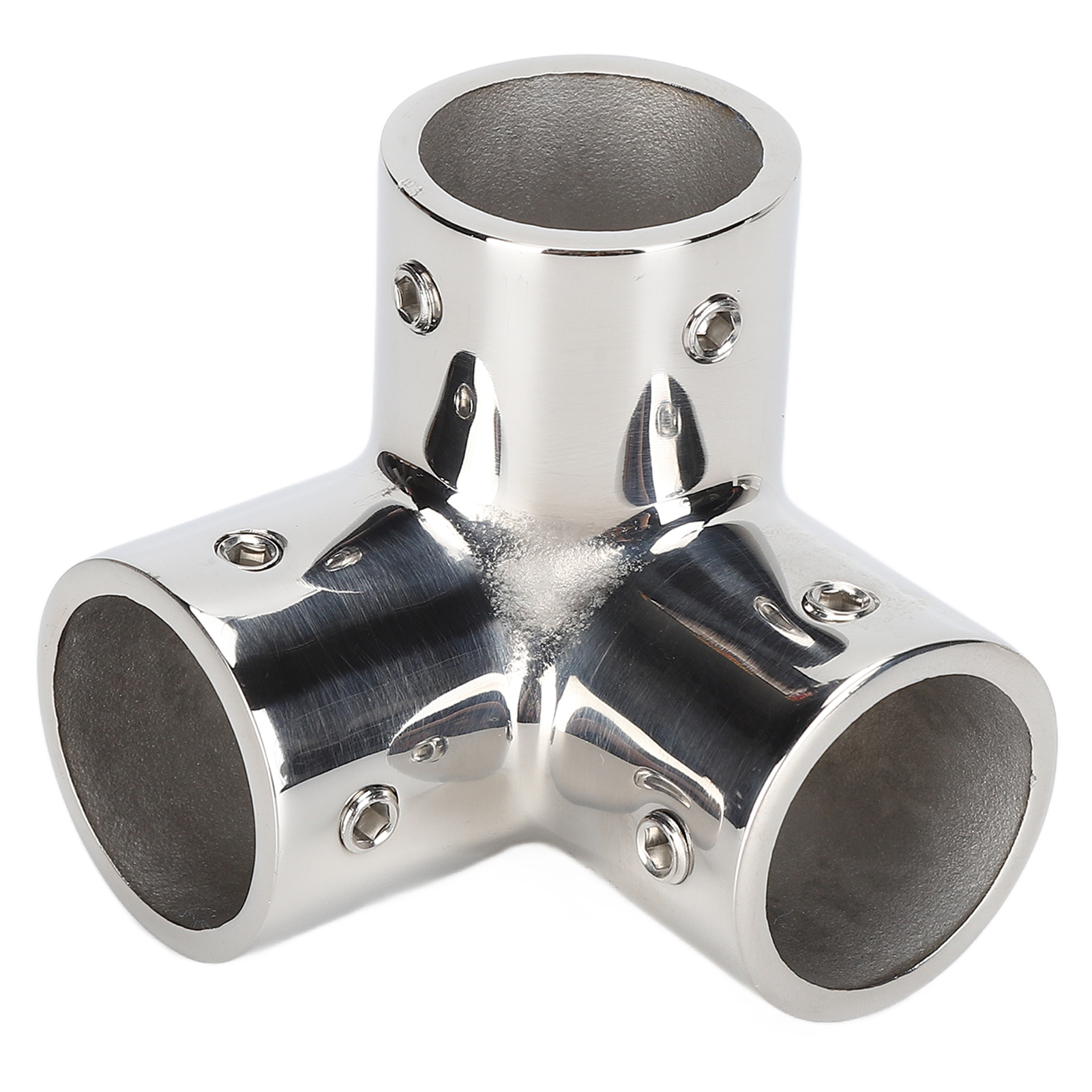 Dreiwege-t-stück Aus Hochglanzpoliertem Edelstahl 316 Für Yachthandläufe, Rohrbogen Φ25 Mm
