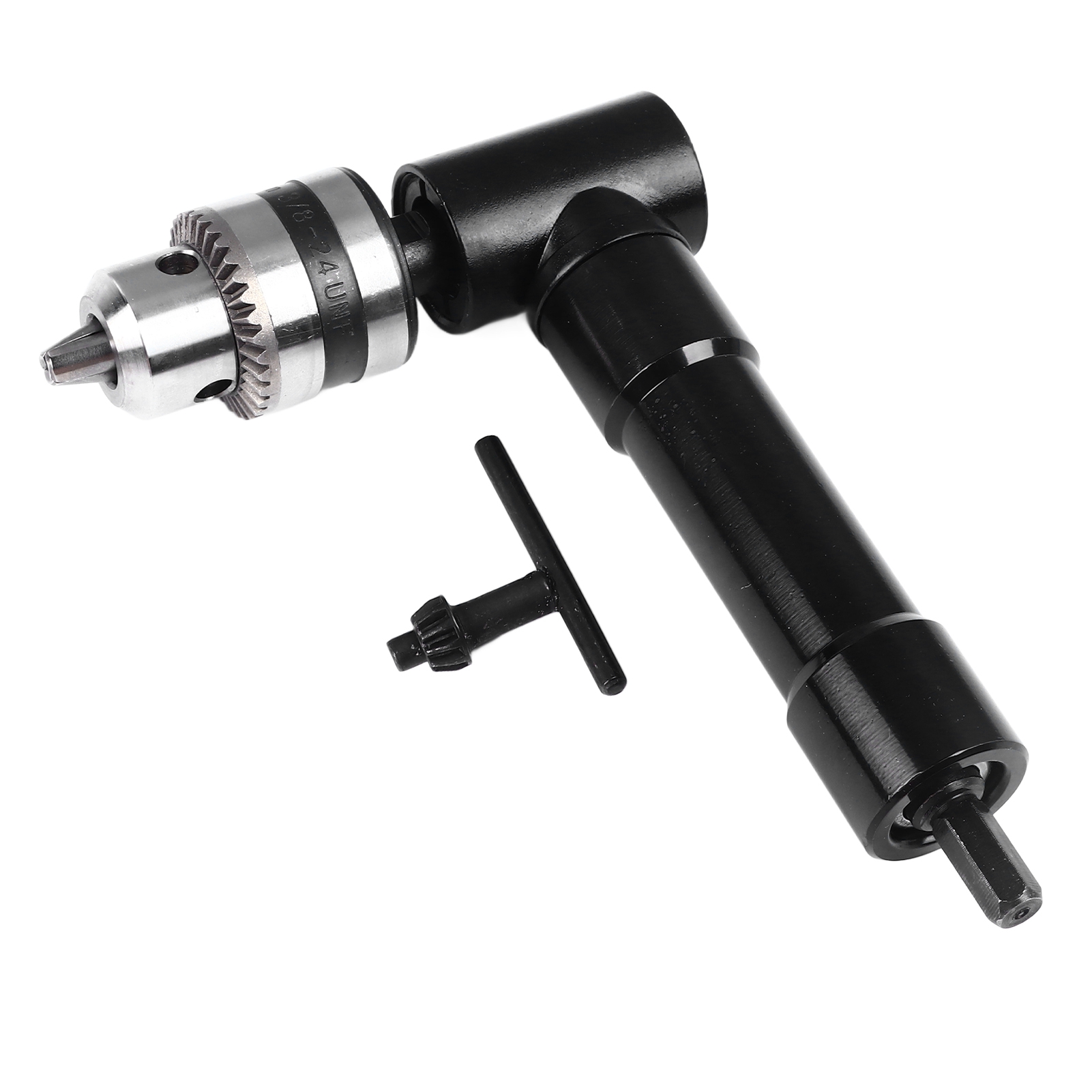 90°-winkeladapter Für Elektrische Bohrmaschinen, Mit Bohrfutter, Für Reparaturen Im Haushalt Und In Der Industrie. Metallkoffer Mit Schlüssel.