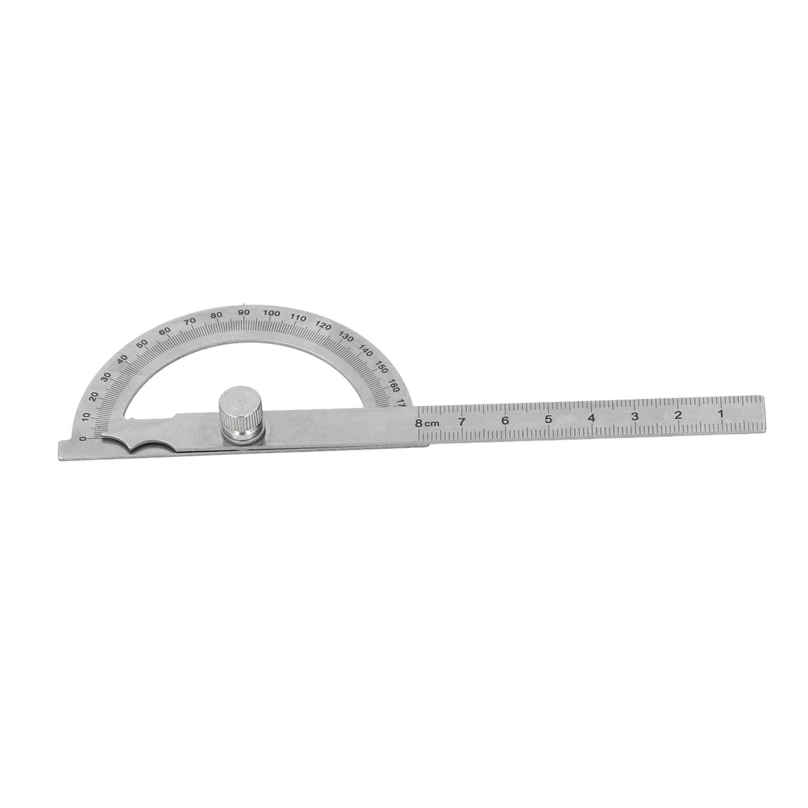 Hochpräziser, Multifunktionaler Winkelmesser Aus Edelstahl, 180°-lineal, Winkelmessgerät, 80 X 120 Mm, Messbereich Von 0 Bis 8 Cm
