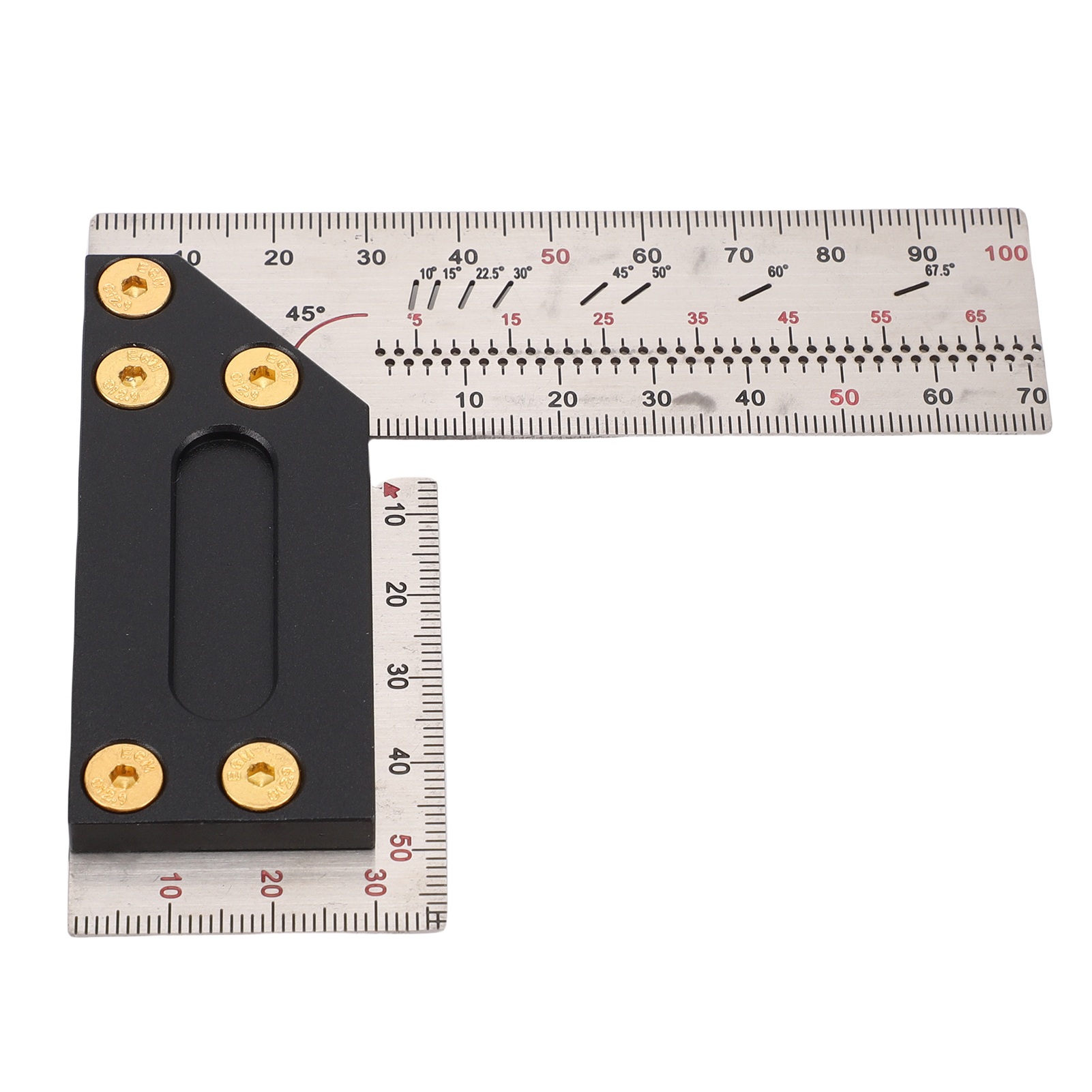 Zimmermannswinkel, Rechtwinkliges Winkelmaß, Anreißwerkzeug Mit Anreißlöchern, 9,9 Cm (3,9 Zoll)