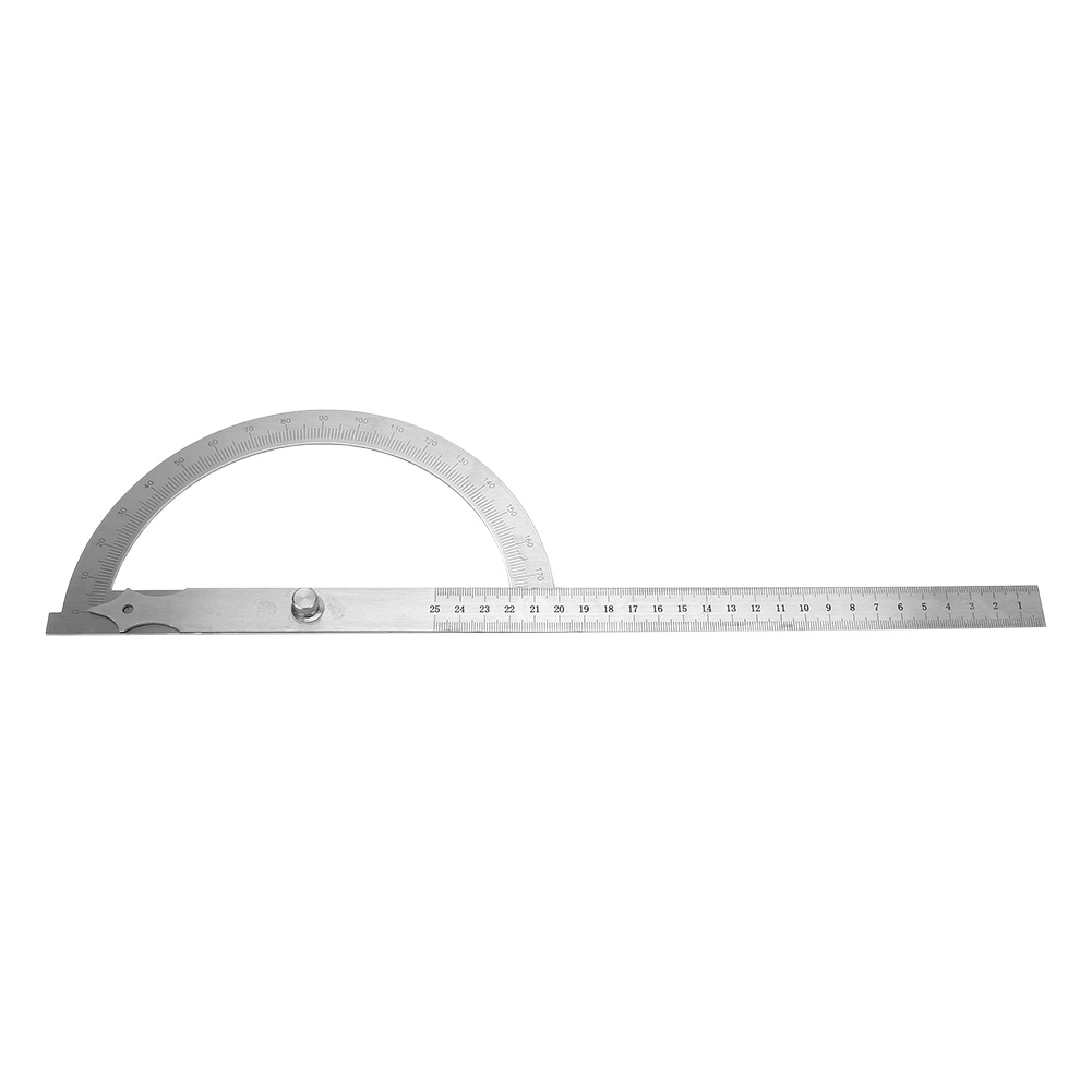 Drehbarer Winkelmesser Aus Edelstahl 200 X 300 Mm, 0–180 Grad