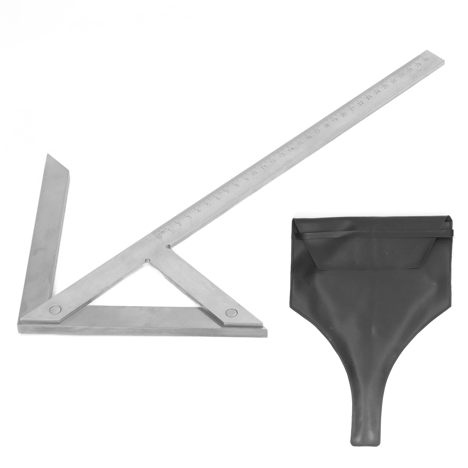 Zentrierwinkelmesser, Zentrierwinkel, Schablone Aus Kohlenstoffstahl, 45°-90°-winkelmesser, Winkelmesser 300 X 180 Mm