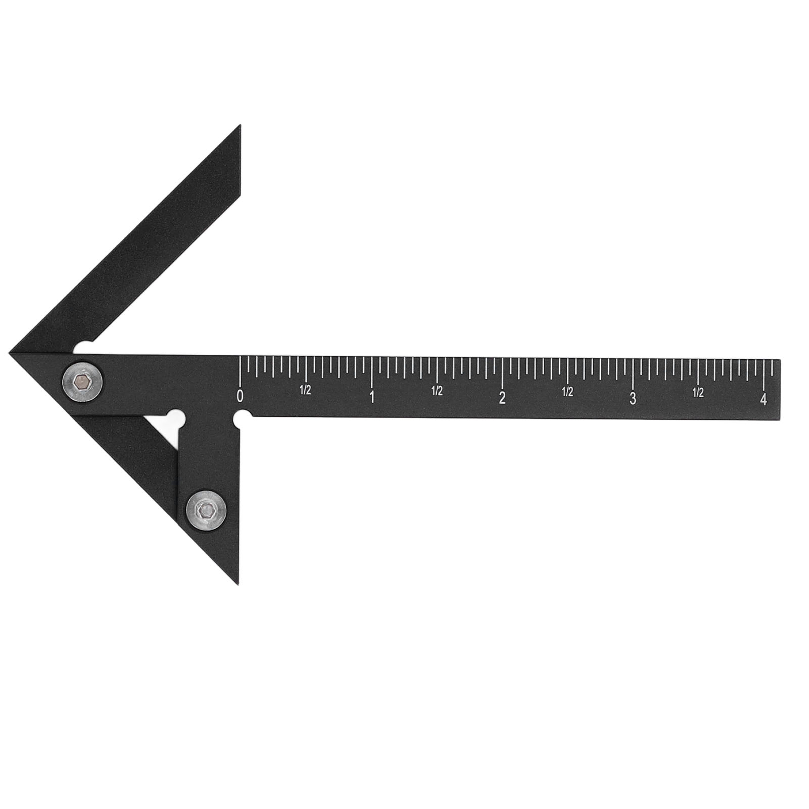 Zentrierlehre, Kreismarkierer, 45°/90°-winkelmesser, Zoll-messwerkzeug Aus Aluminiumlegierung Für Die Holzbearbeitung, Schwarz