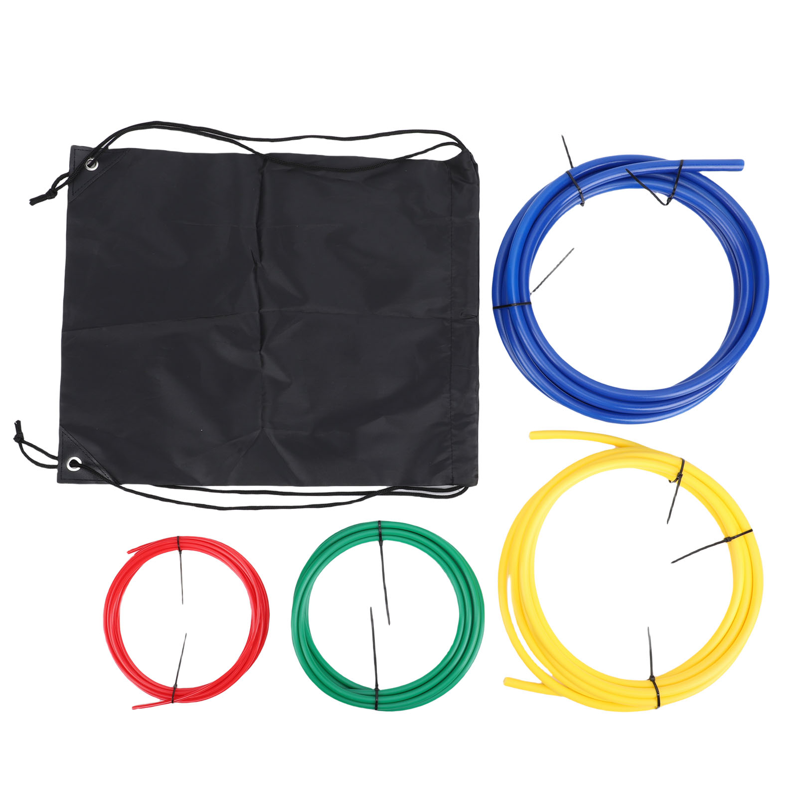 Set Bestehend Aus 4 Verpackten Kupferrohrverlängerungen, 4 M Lang, Durchmesser 1/4, 1/2, 3/8 Und 5/8 Zoll, Mit Integriertem Bieger Und Schwarzem Beutel Mit Kordelzug.