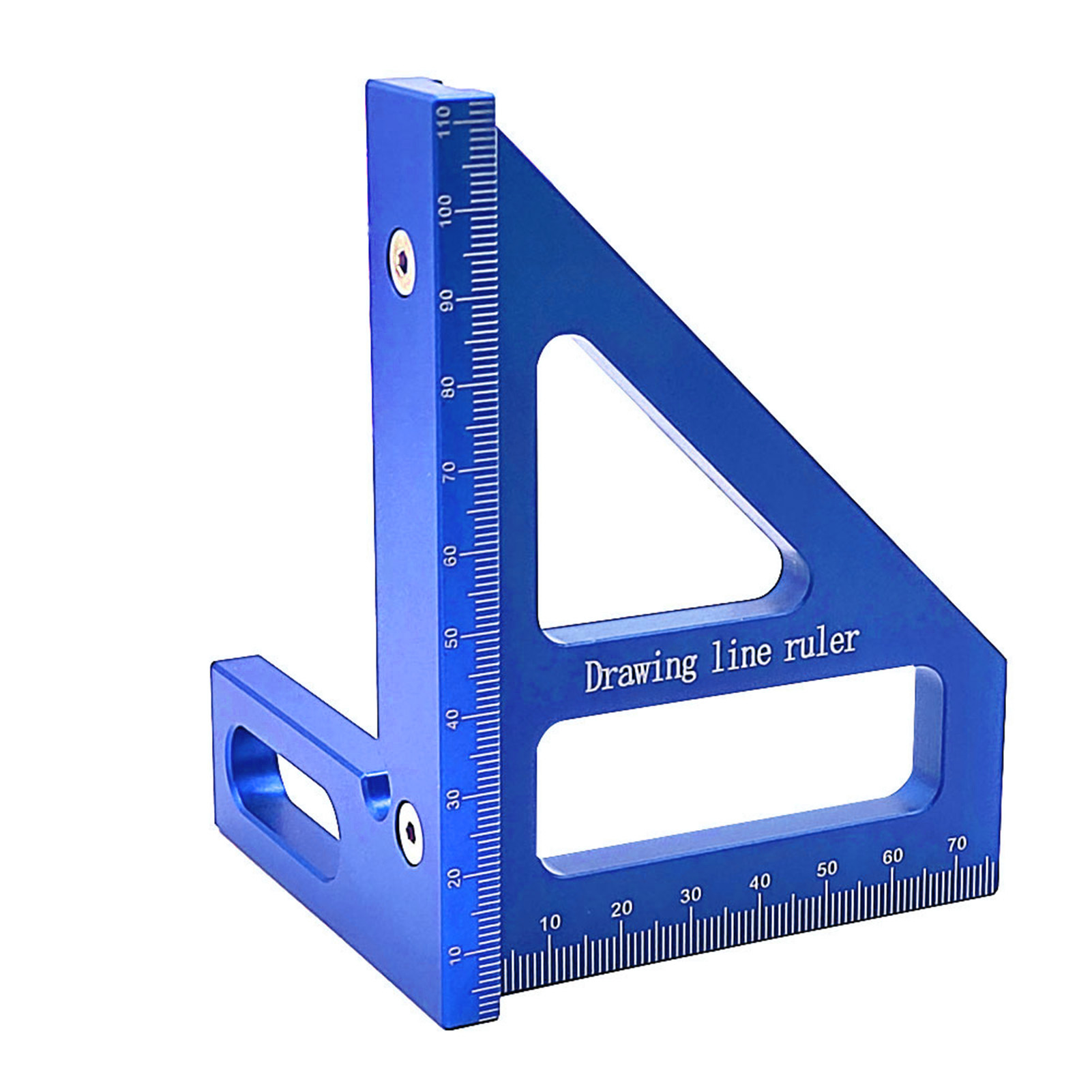 Zimmermannswinkel, 45°/90°-winkelmesser, Dreiecklineal, Markierungs- Und Messwerkzeug Für Ingenieure Und Zimmerleute (blau).