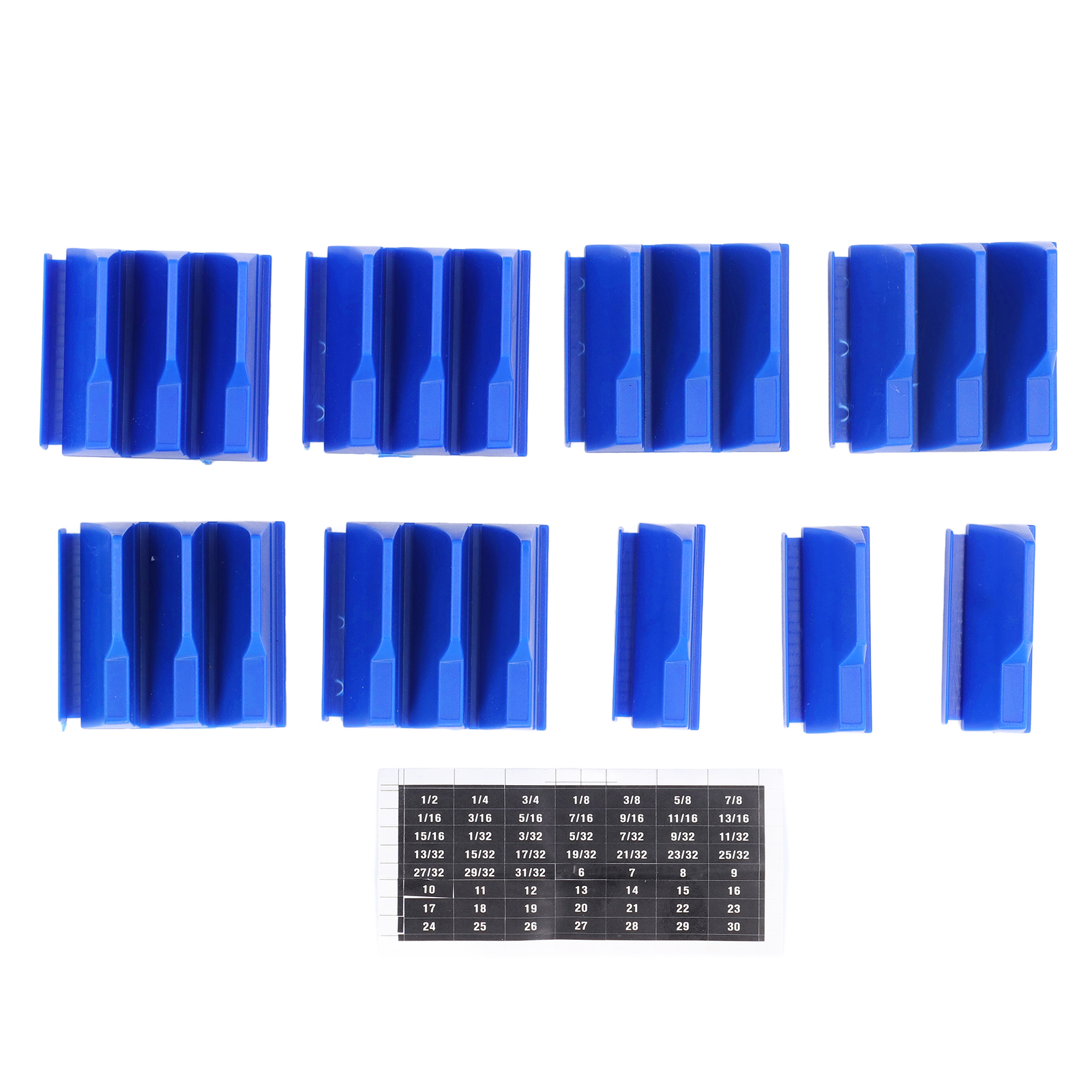 Geometrischer Schlüsselorganizer Mit 20 Fächern, Modularer Magnethalter Für Schlüssel Von 6 Bis 38 Mm (1/4 Zoll Bis 1 1/2 Zoll), Blau