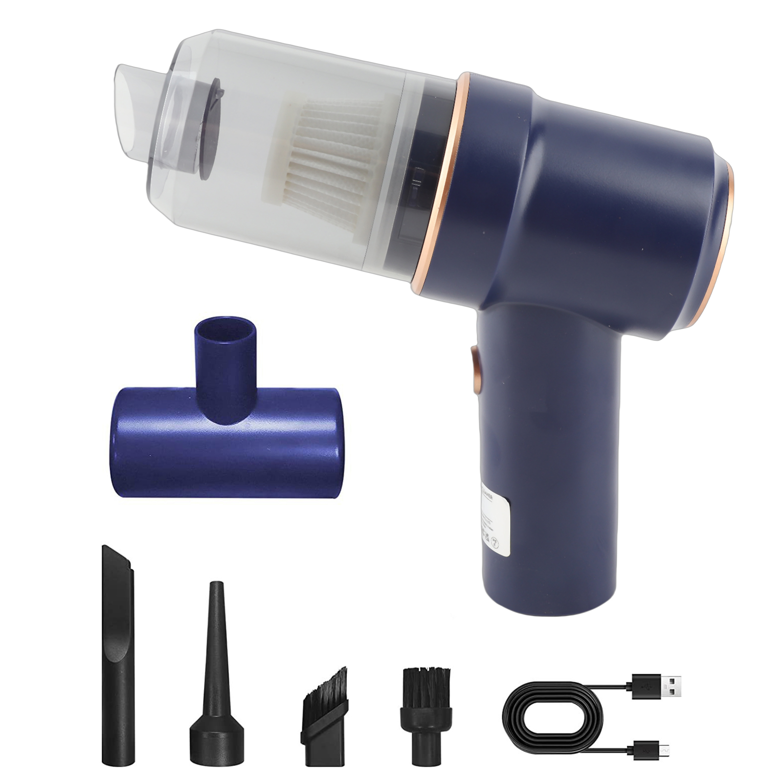 3-in-1 Mini-staubsauger, Leistungsstarker Autostaubsauger (4000 Pa), Kraftvoller Bürstenloser Motor, Kabelloser Tragbarer Staubsauger
