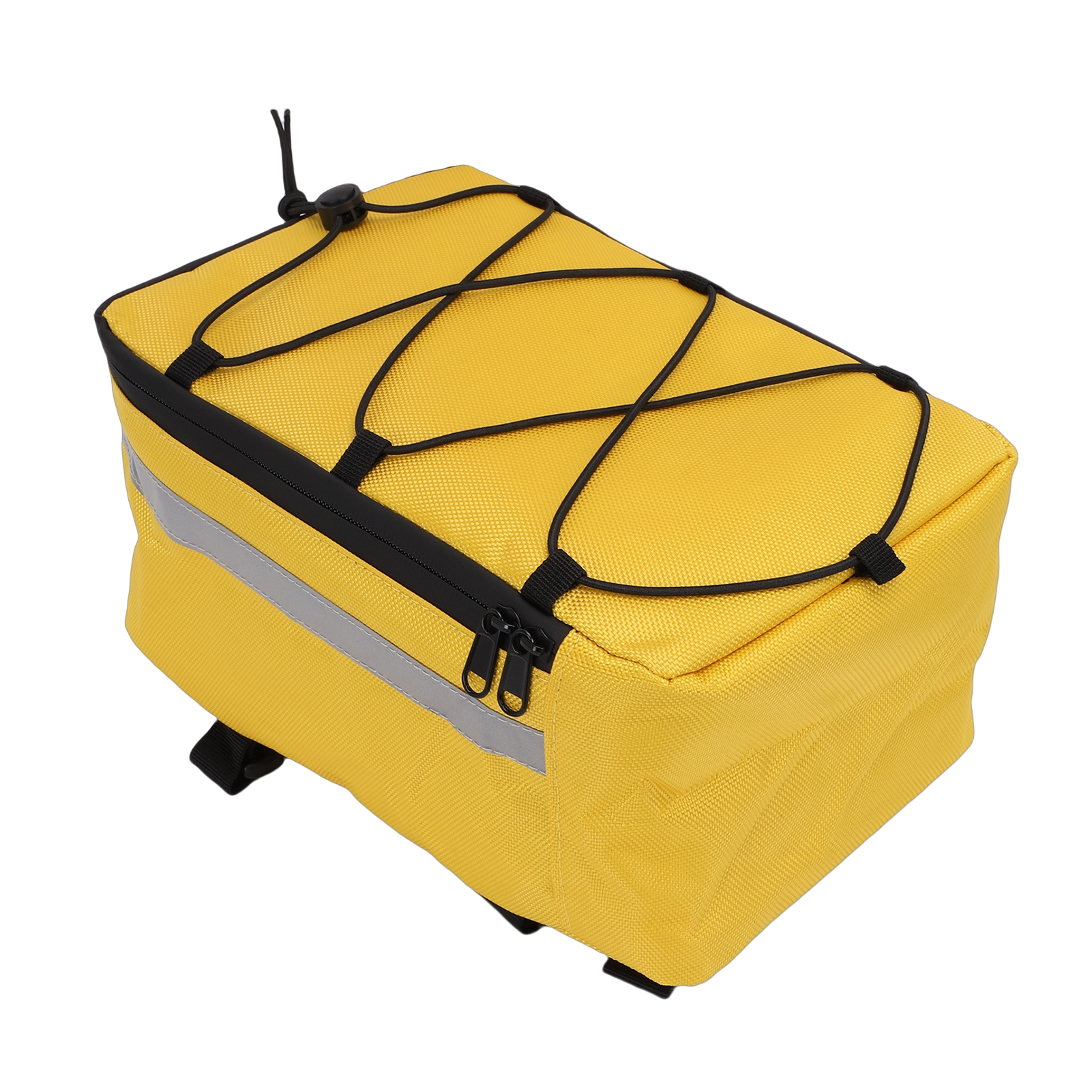 Gepäckträgertasche Für Fahrräder, Aus Wasserdichtem Oxford-gewebe Mit Reflektorstreifen, Ideal Für Fahrten In Der Stadt. Farbe: Gelb.