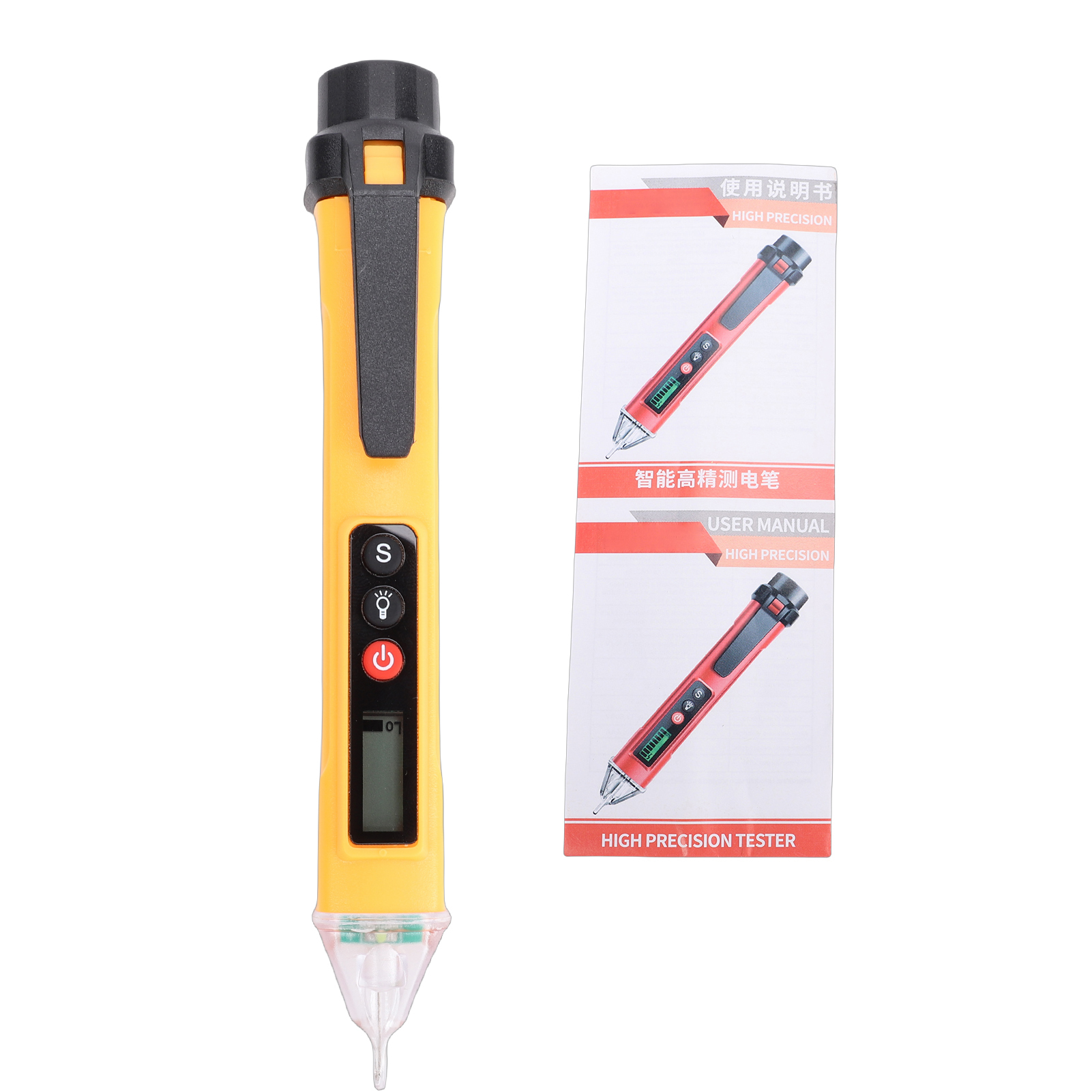 Intelligenter Spannungsprüfer, Berührungsloses Multimeter Mit Ncv-erkennung, Zwei Messbereichen, Lcd-bildschirm, Akustischem Und Optischem Alarm, Für Elektriker Und Den Heimgebrauch Vc1010 [gelb]