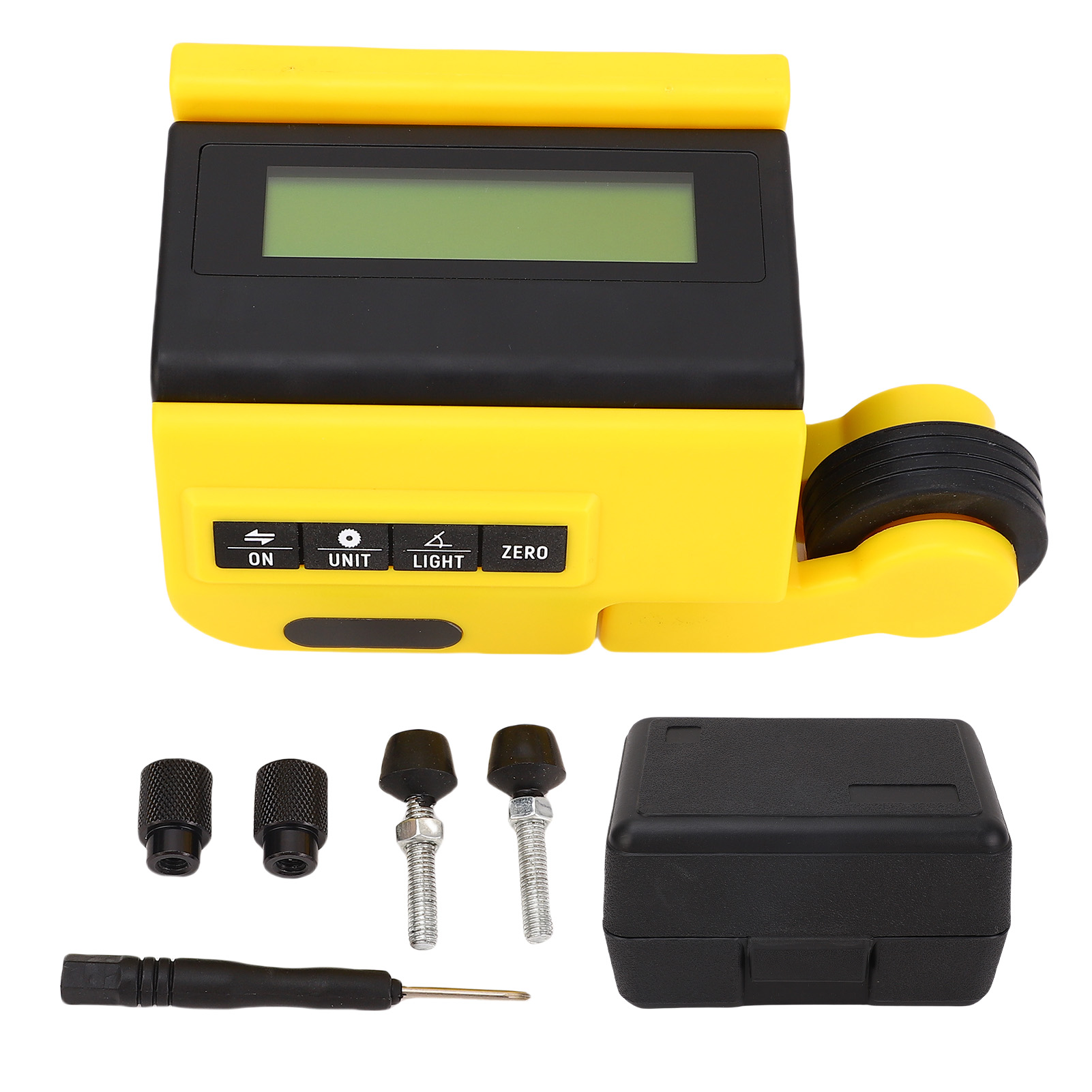 Messschieber Für Sägen, Mit Lcd-digitalanzeige Und Distanzmessrad Für Die Holzbearbeitung, Messbereich 0–99 Mm, Gelb