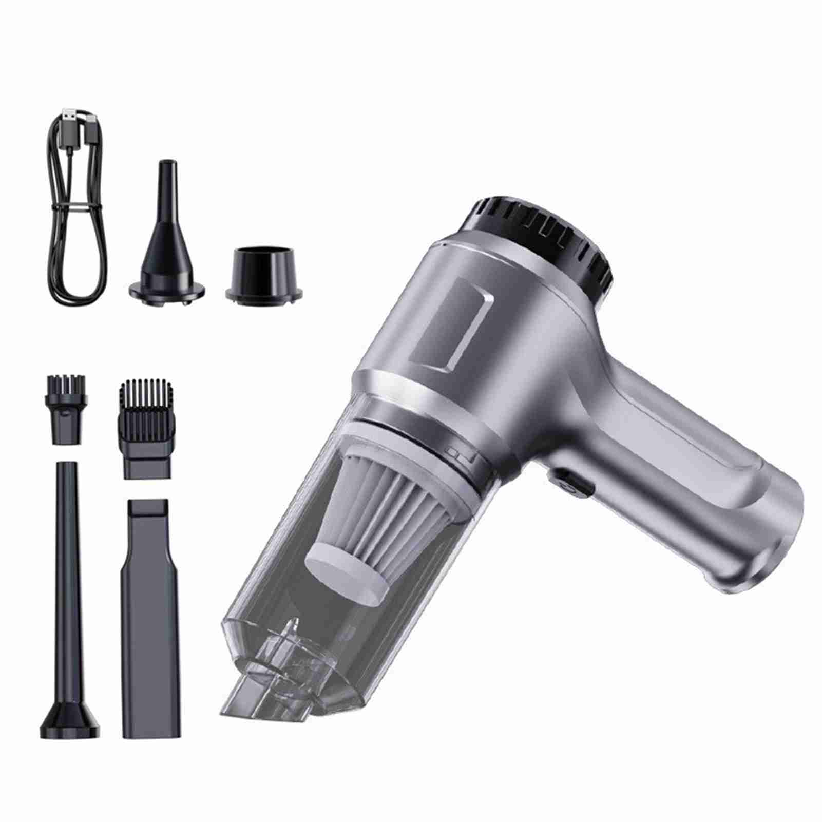 4-in-1 Tragbarer Akku-staubsauger, Mini-autostaubsauger, 11.000 Pa, Hohe Leistung, Kabellos Und Wiederaufladbar, Bürstenloser Motor Zur Reinigung Von Tierhaaren Im Auto Und Zu Hause.