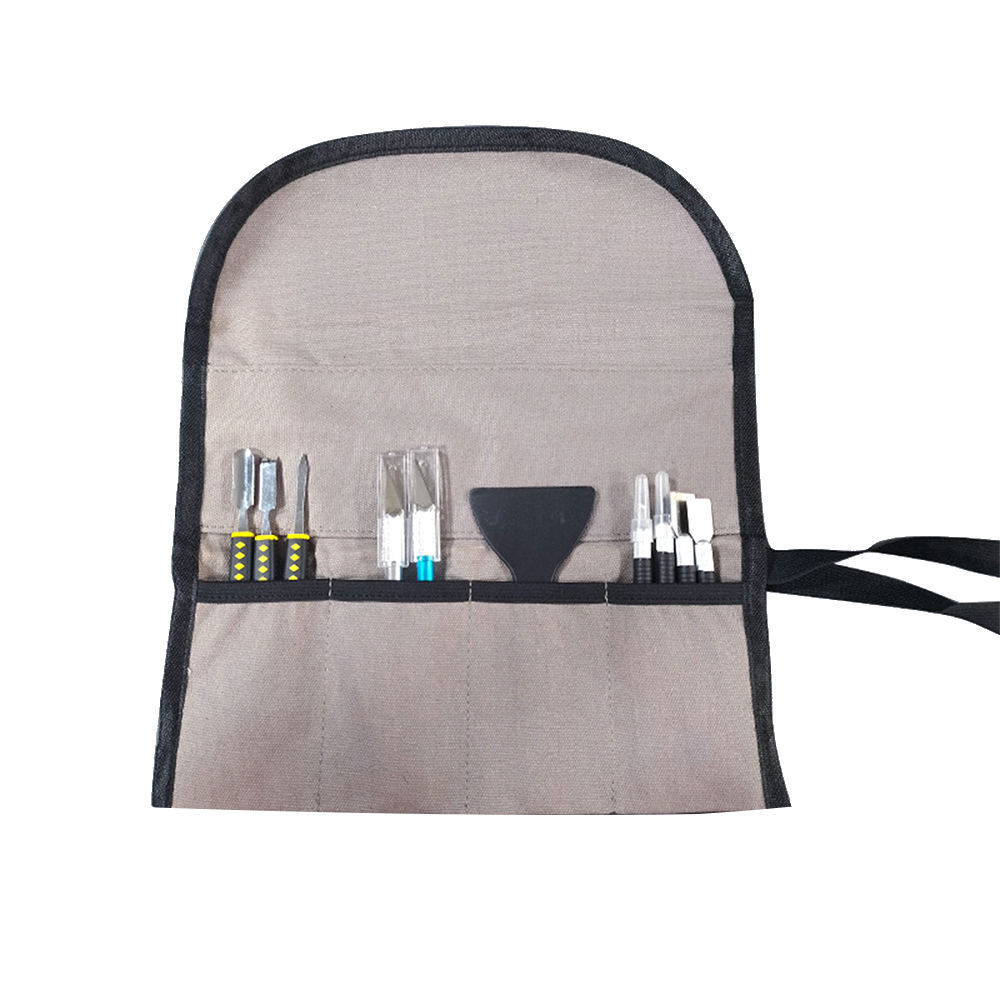 Zusammenrollbare, Faltbare Werkzeugtasche, Kleine Werkzeugtasche Aus Segeltuch Mit Mehreren Fächern, Organizer Für Schnitz-, Kunst- Und Holzbearbeitungswerkzeuge