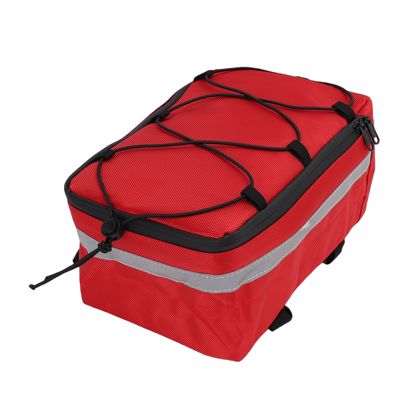 Gepäckträgertasche Für Fahrräder, Aus Wasserdichtem Oxford-gewebe Mit Reflektorstreifen, Ideal Für Den Stadtverkehr. Rote Fahrradtasche – 1680d Oxford-gewebe