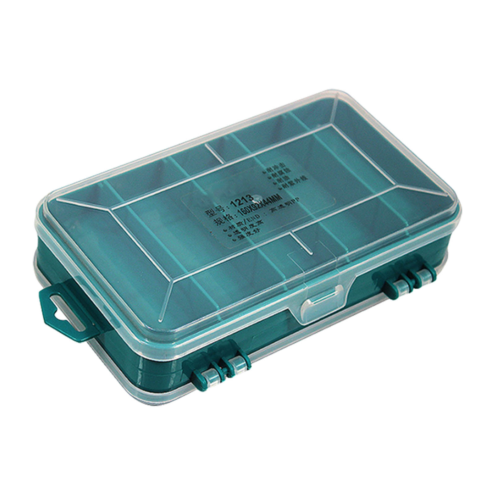 Aufbewahrungsbox Für Elektronische Bauteile, Doppelseitig, Transparent, Grün.