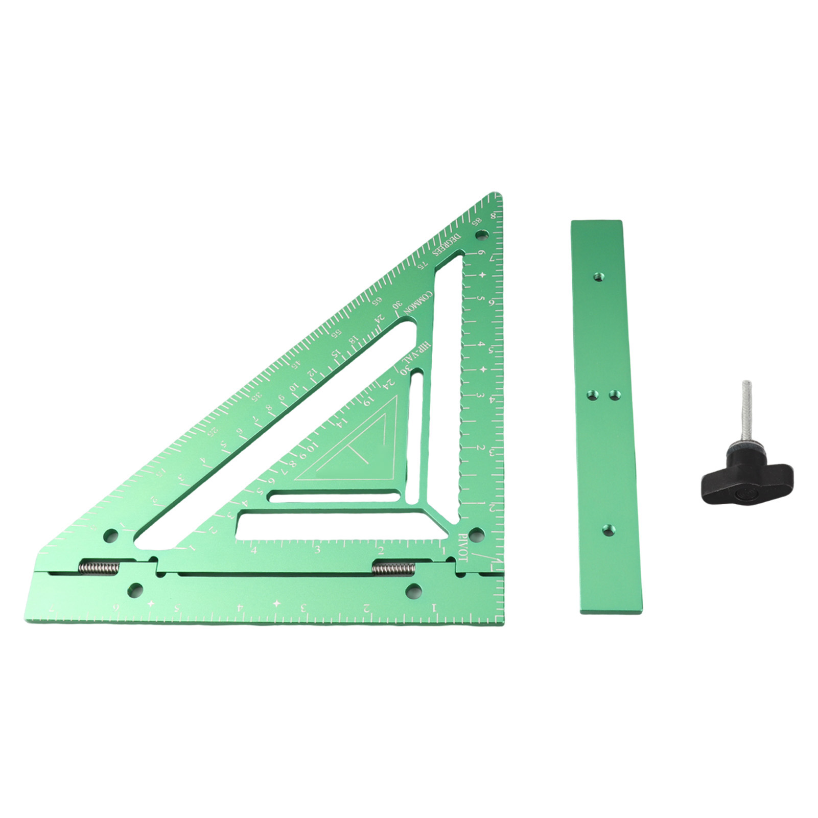 Winkelmesser Aus Aluminiumlegierung, Mit Befestigungsschraube Für Die Schablone, Ideal Für Zimmerleute Und Architekten (grün).