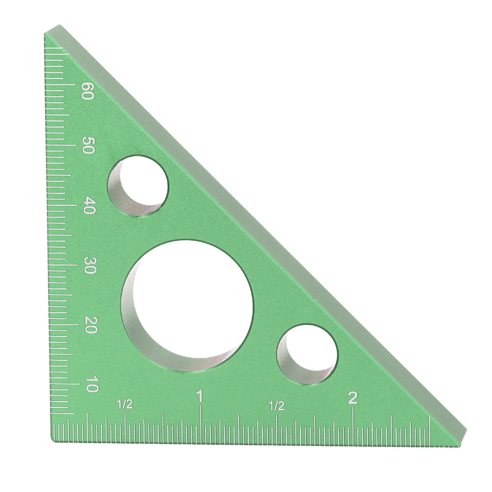 7,6 Cm (3 Zoll) Dickes Rechtwinkliges Lineal Aus Aluminiumlegierung, 45-grad-winkel, Grünes Holzbearbeitungswerkzeug