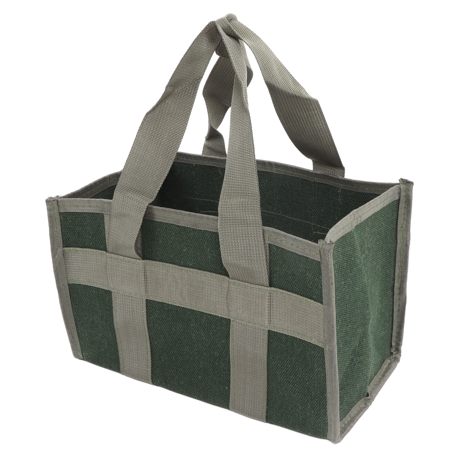 Große, Strapazierfähige Und Wasserdichte Werkzeugtasche Aus Olivgrünem Canvas Mit Breiter Öffnung, Ideal Für Elektriker. Maße: 29 X 17 X 17 Cm.