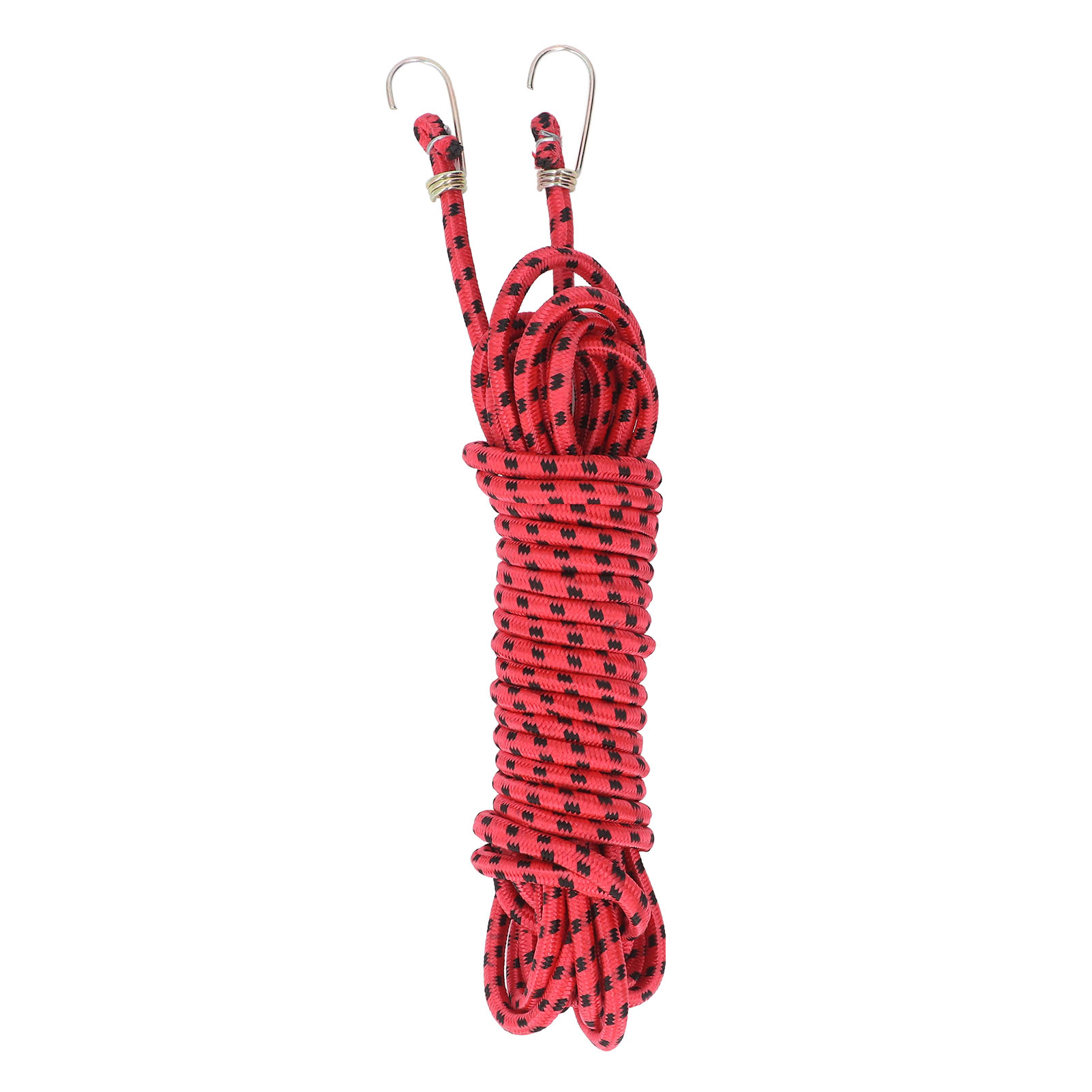 Elastische Kordel Mit Haken, Robust, Aus Dickem Gummi, Zum Verpacken Von Textilien Und Versenden Von Paketen (d008, 10 M, Rot).