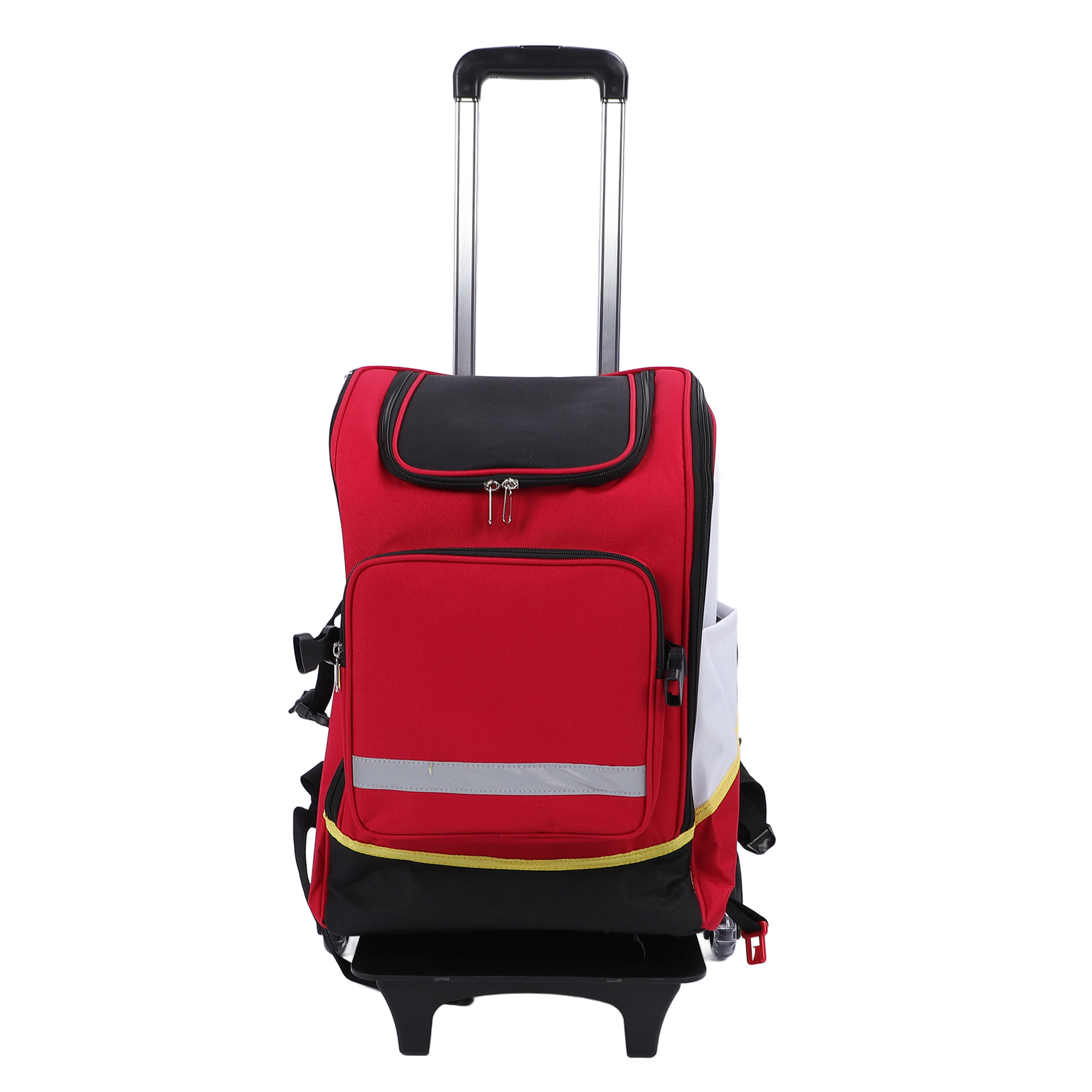 Großer Werkzeugrucksack Mit Großem Fassungsvermögen, Komplett Zu Öffnende Organizer-tasche Mit Treppengriff, Rot