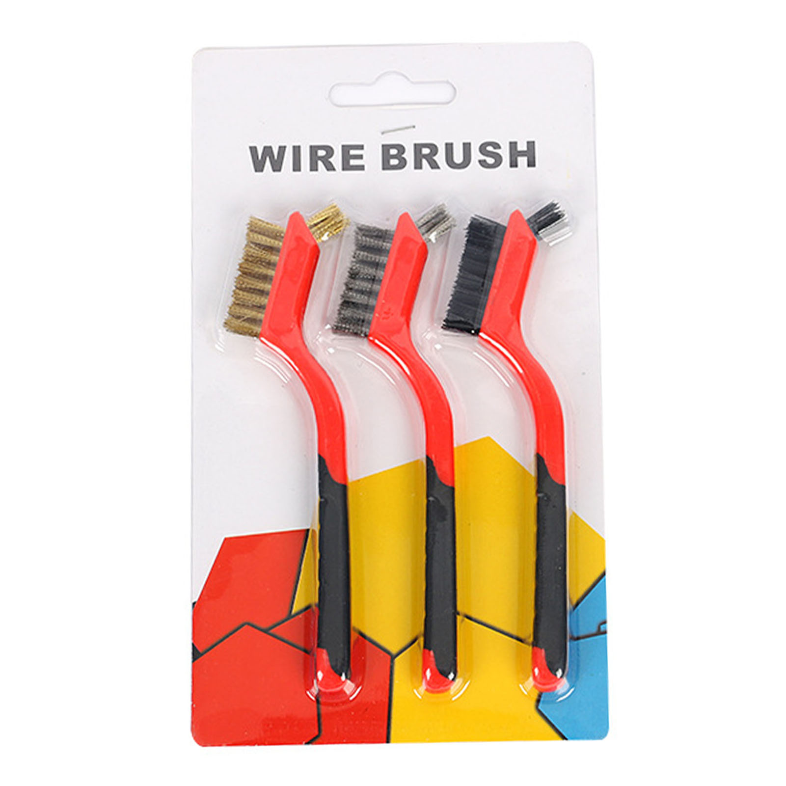 Set Aus 3 Mini-metallbürsten Aus Edelstahl, Nylon Und Rotkupfer Zur Reinigung Und Rostentfernung (18 Cm).