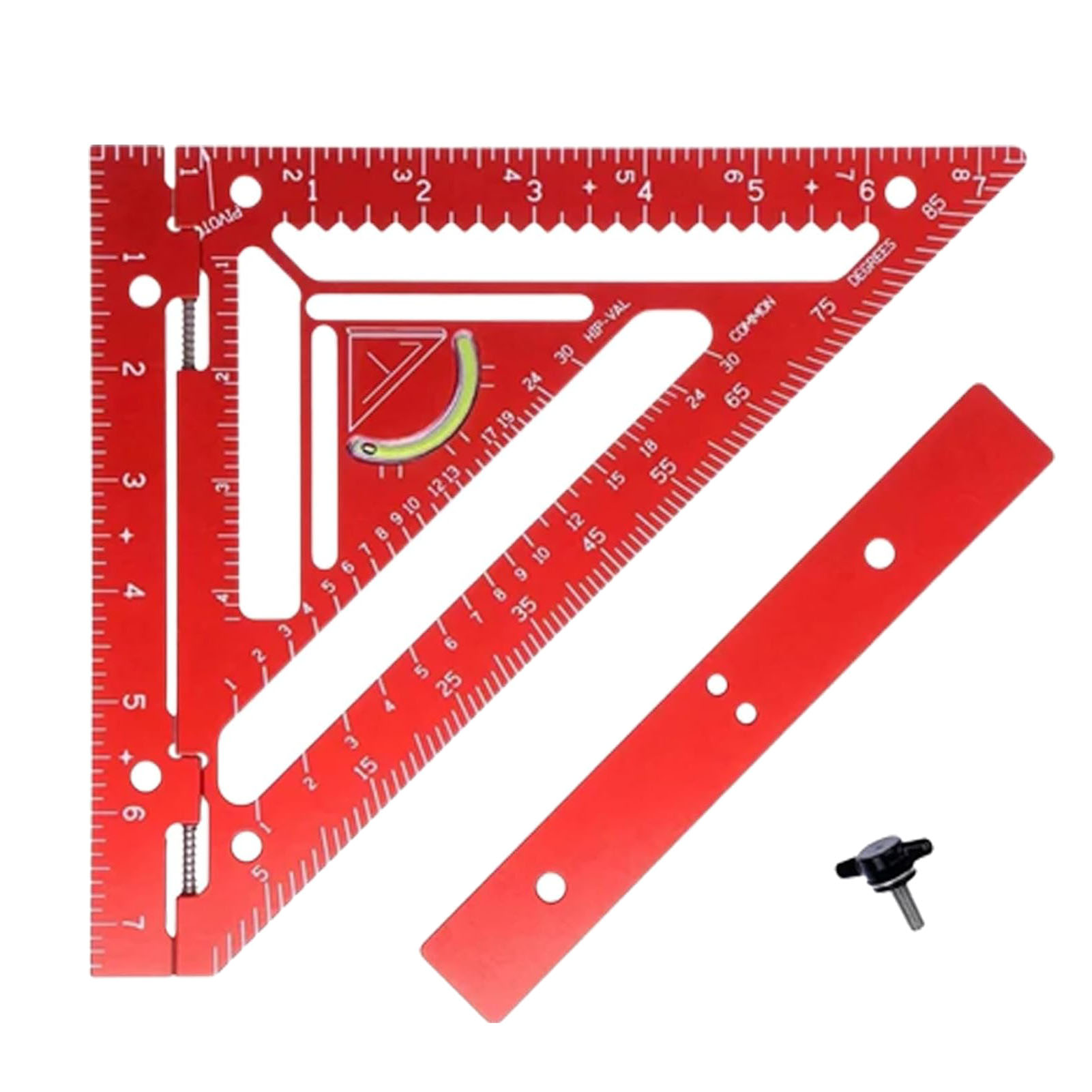 Winkelmesser Aus Aluminiumlegierung, Dreieckiges Messwerkzeug Mit Schablone.