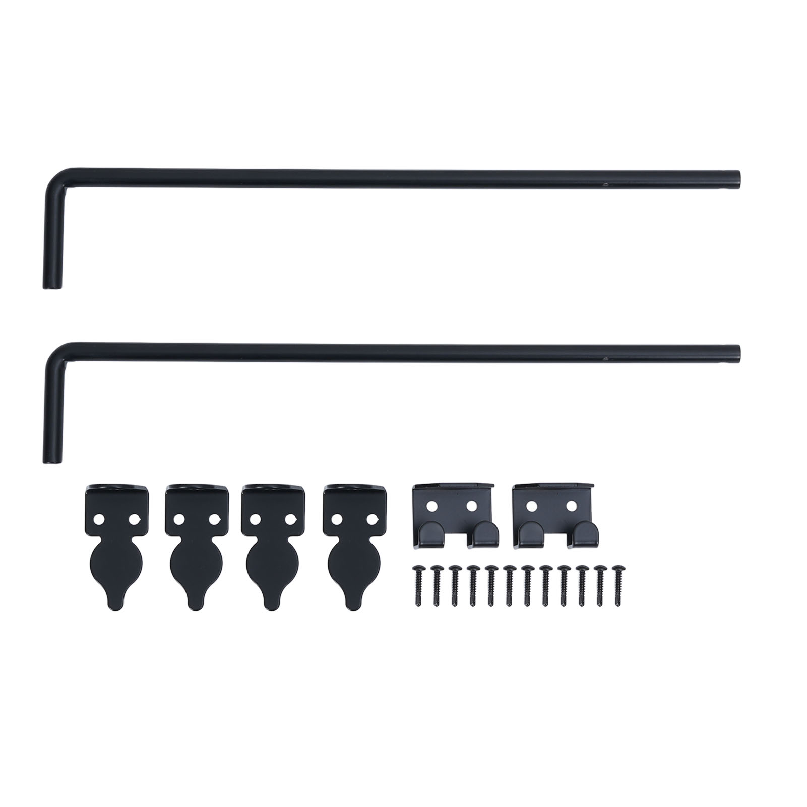 Set Mit 2 Torsicherheitsschlössern, 45,7 Cm (18 Zoll) Lange Haltestange Aus Kohlenstoffstahl Mit Schwarzer Pulverbeschichtung, Wasserdicht, Für Holzzäune